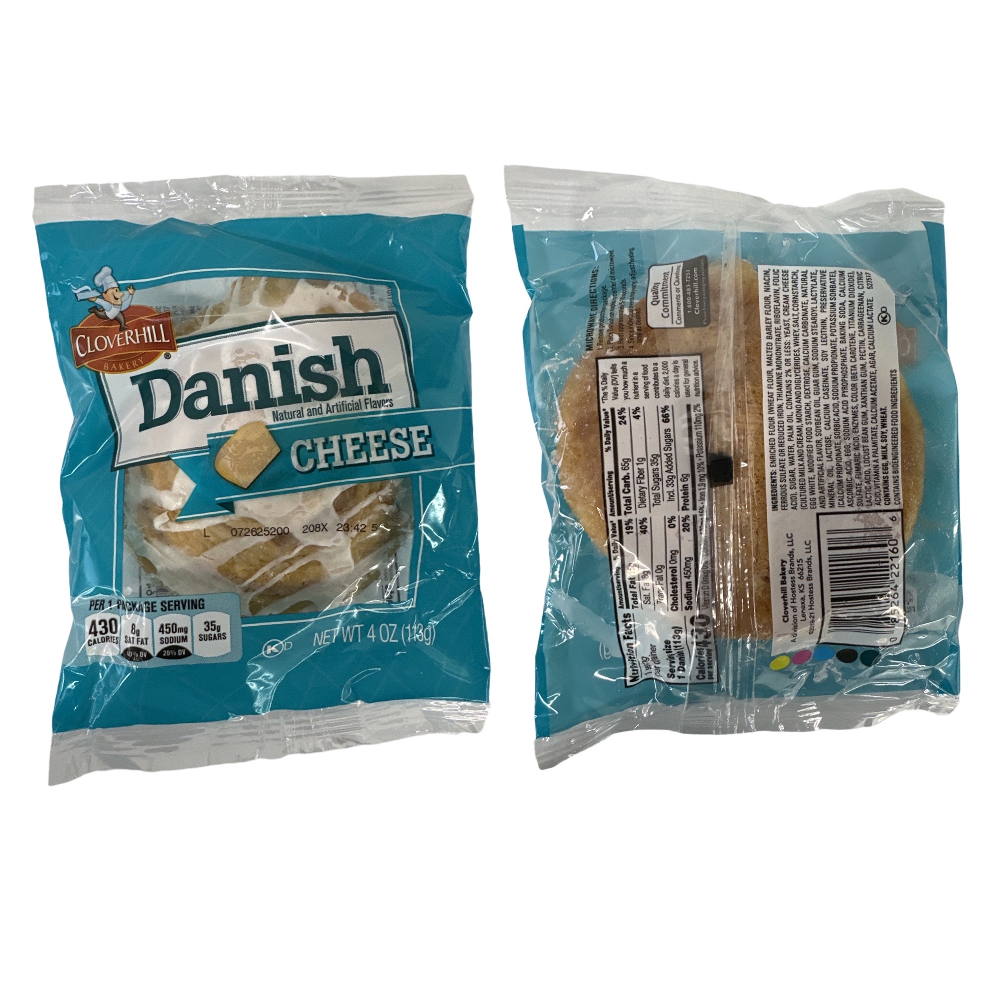 Cloverhill Bakery 6 Flavor Variety | Big Texas Cinnamon Roll, Cherry Cheese Bear Claw, Cheese Danish and Chocolate, Iced & Glazed Honeybuns 8