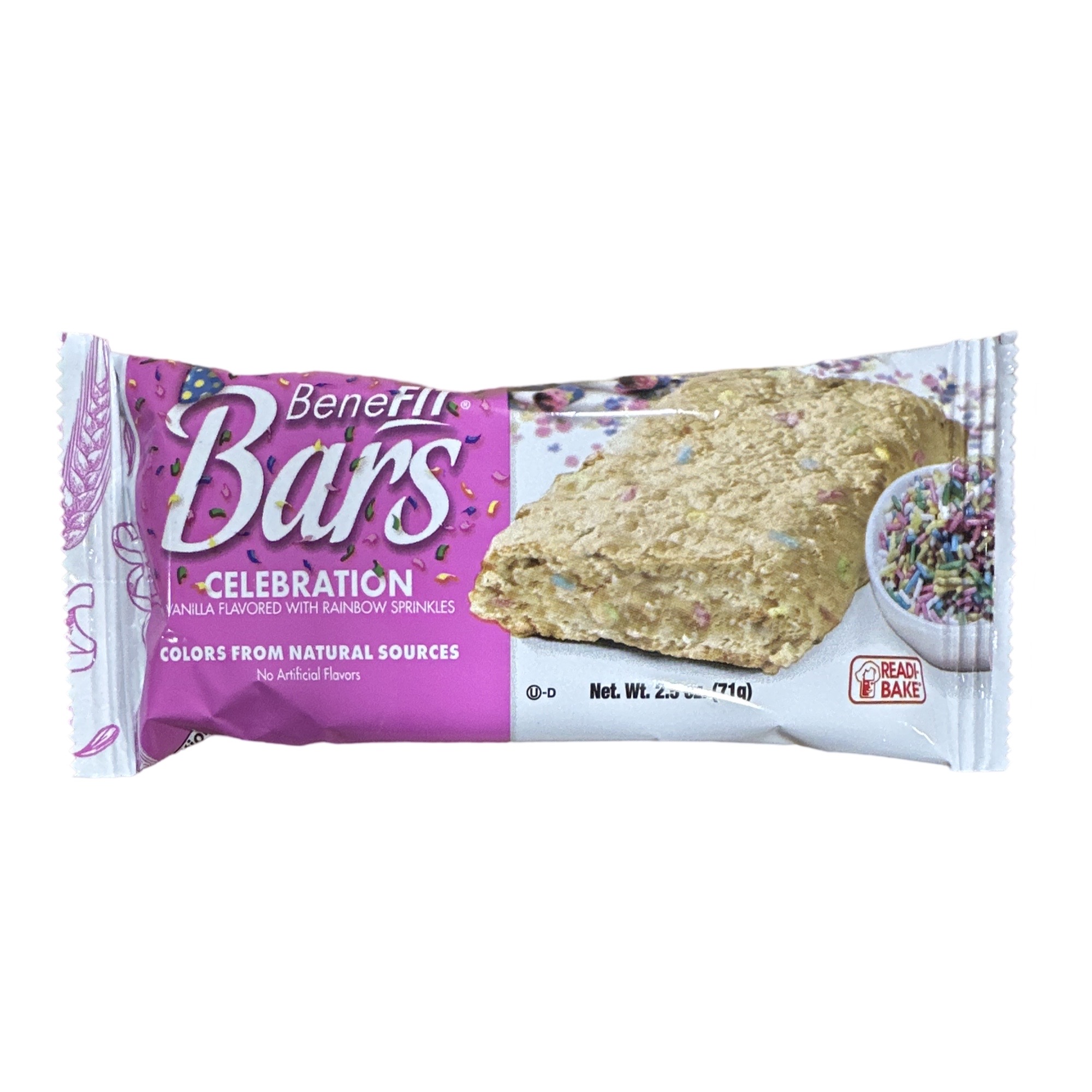 Readi Bake Benefit Bar Celebration Birthday Cake, 2.5 Ounce -- 48 per case.