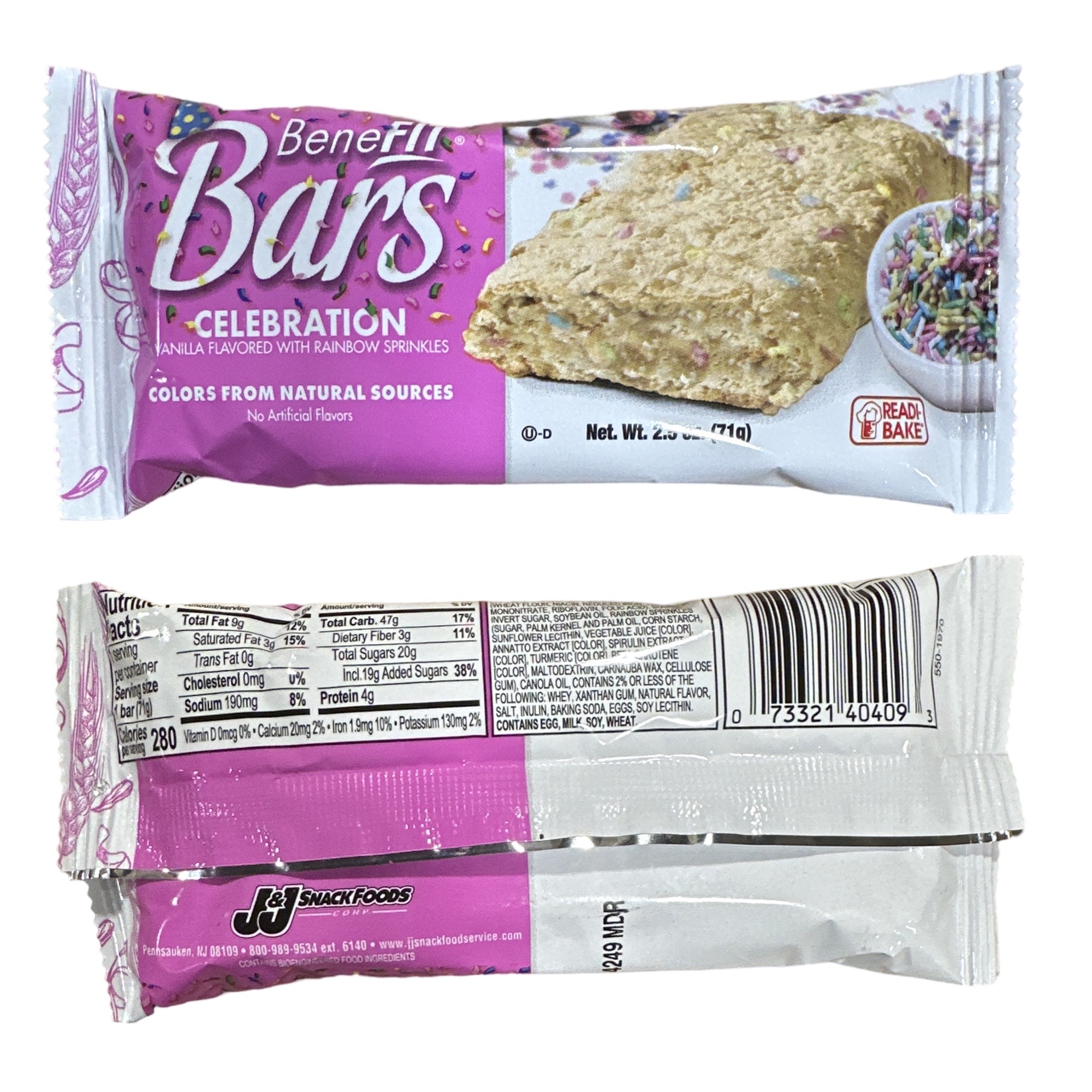 Readi Bake Benefit Bar Celebration Birthday Cake, 2.5 Ounce -- 48 per case. 2