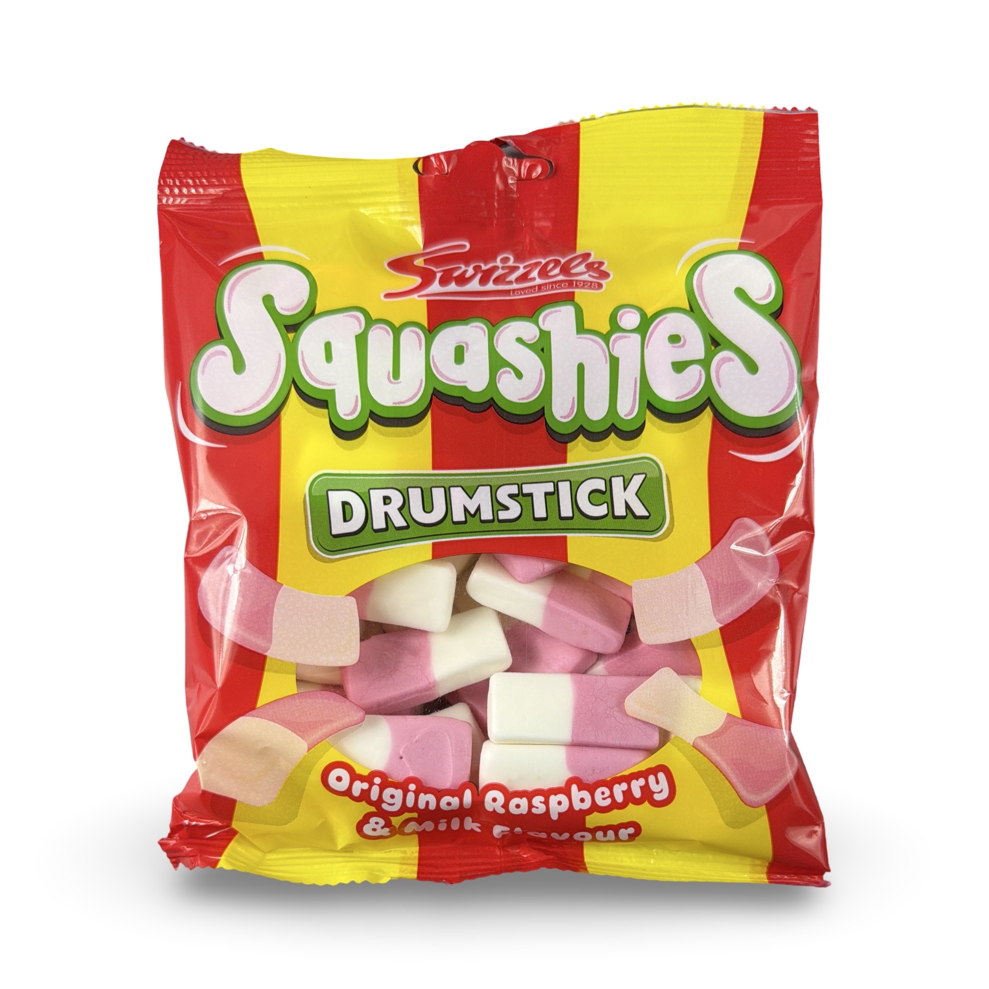 Swizzels Squashies Drumstick Imported Candy – 100 g Bag | Raspberry & Milk