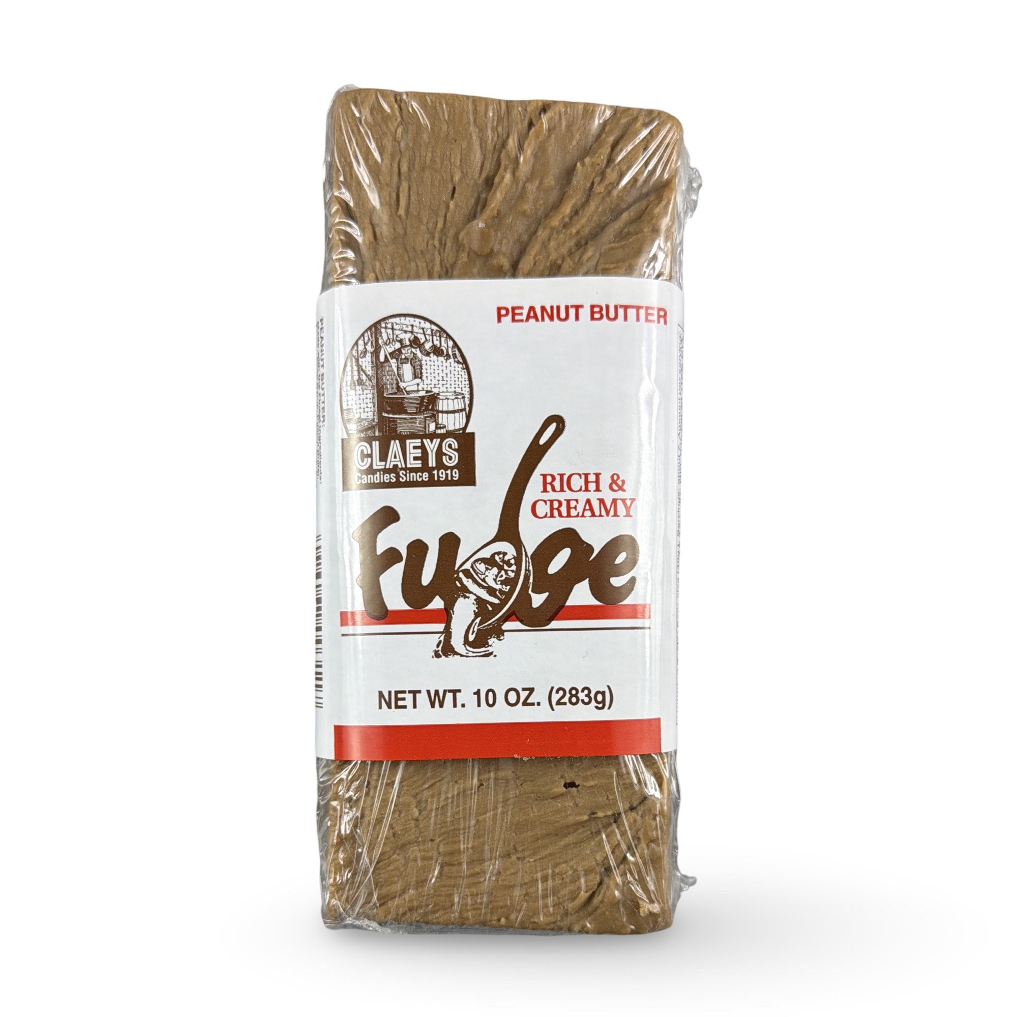 Claeys Rich & Creamy Fudge – Huge 10 oz Brick | Peanut Butter