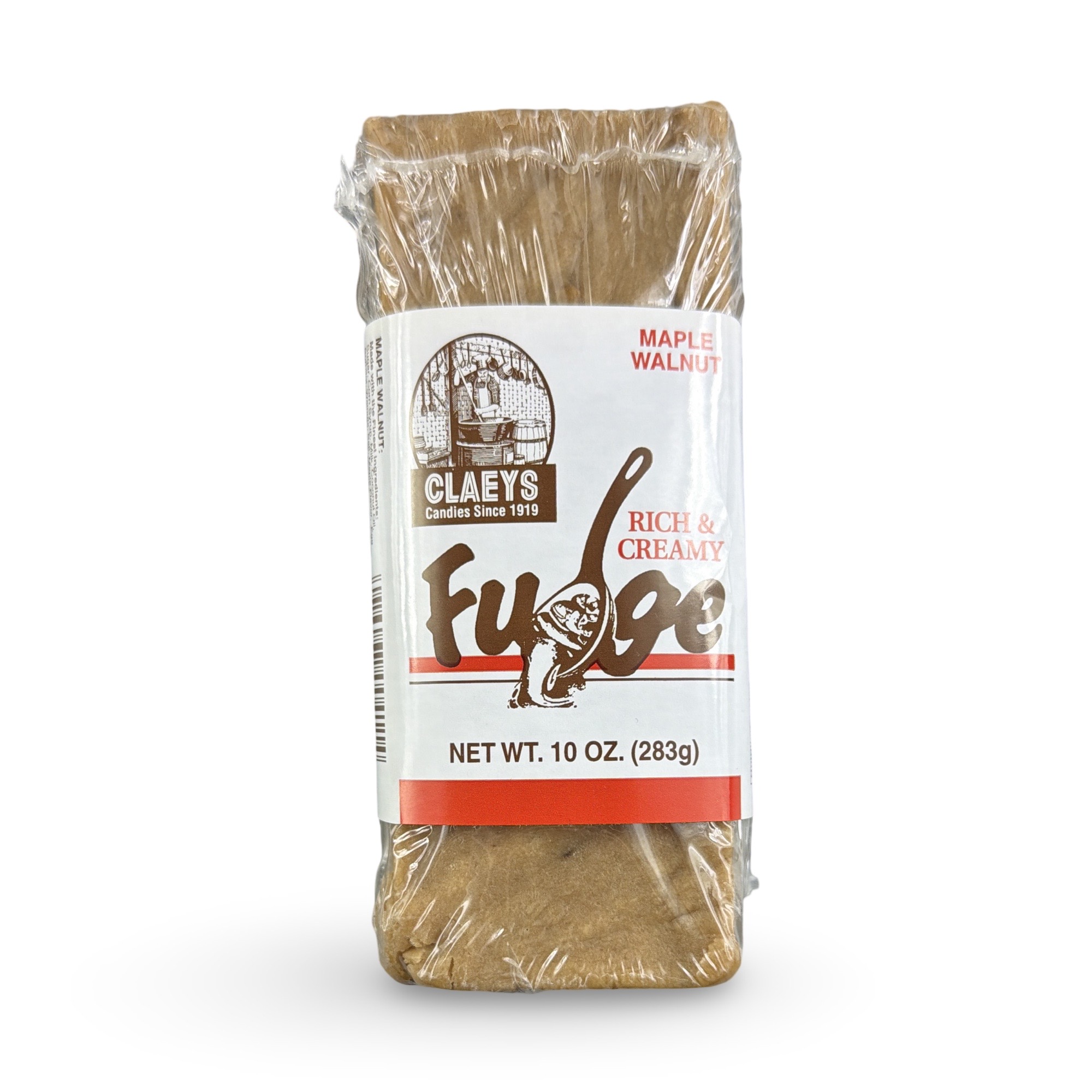 Claeys Rich & Creamy Fudge – Huge 10 oz Brick | Maple Walnut