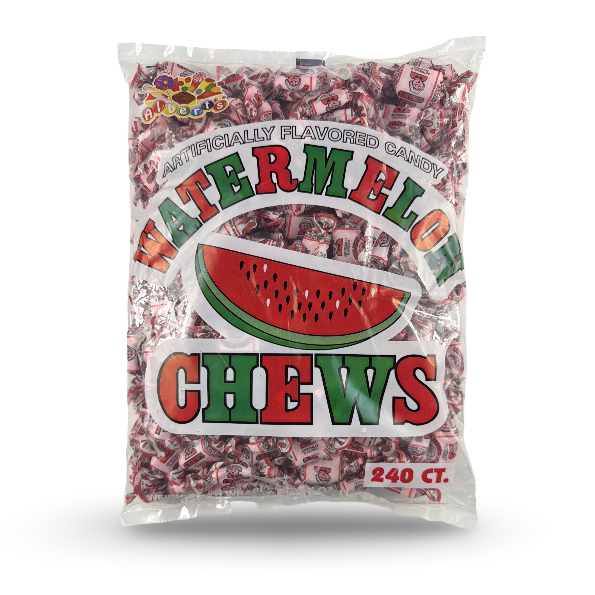 Albert’s Fruit Chews – Classic Chewy Candy 240 Ct Bag | Individually Wrapped, Watermelon