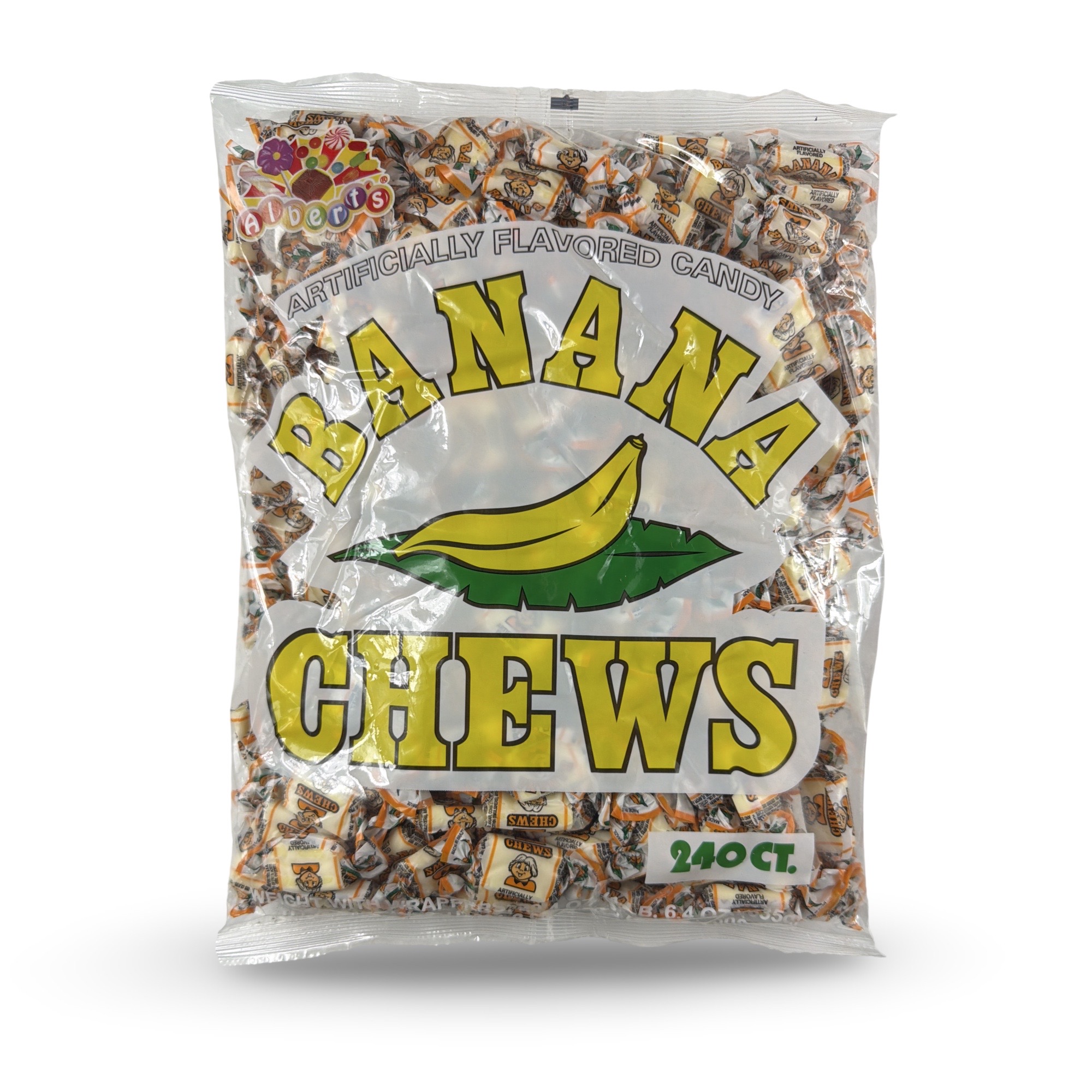 Albert’s Fruit Chews – Classic Chewy Candy 240 Ct Bag | Individually Wrapped, Banana