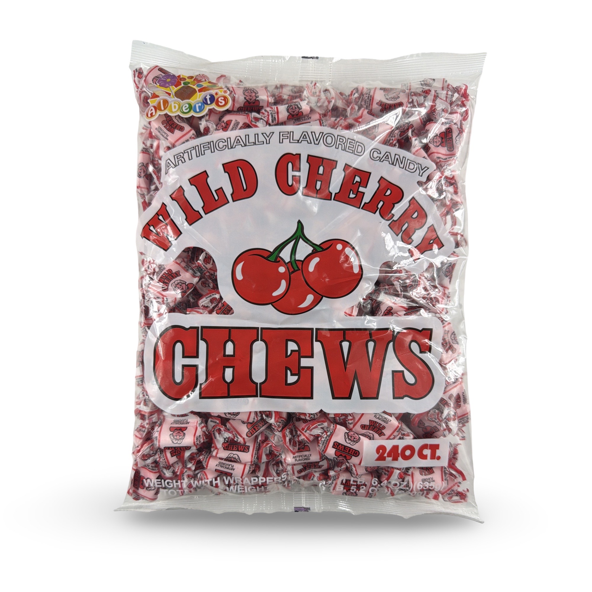 Albert’s Fruit Chews – Classic Chewy Candy 240 Ct Bag | Individually Wrapped, Wild Cherry