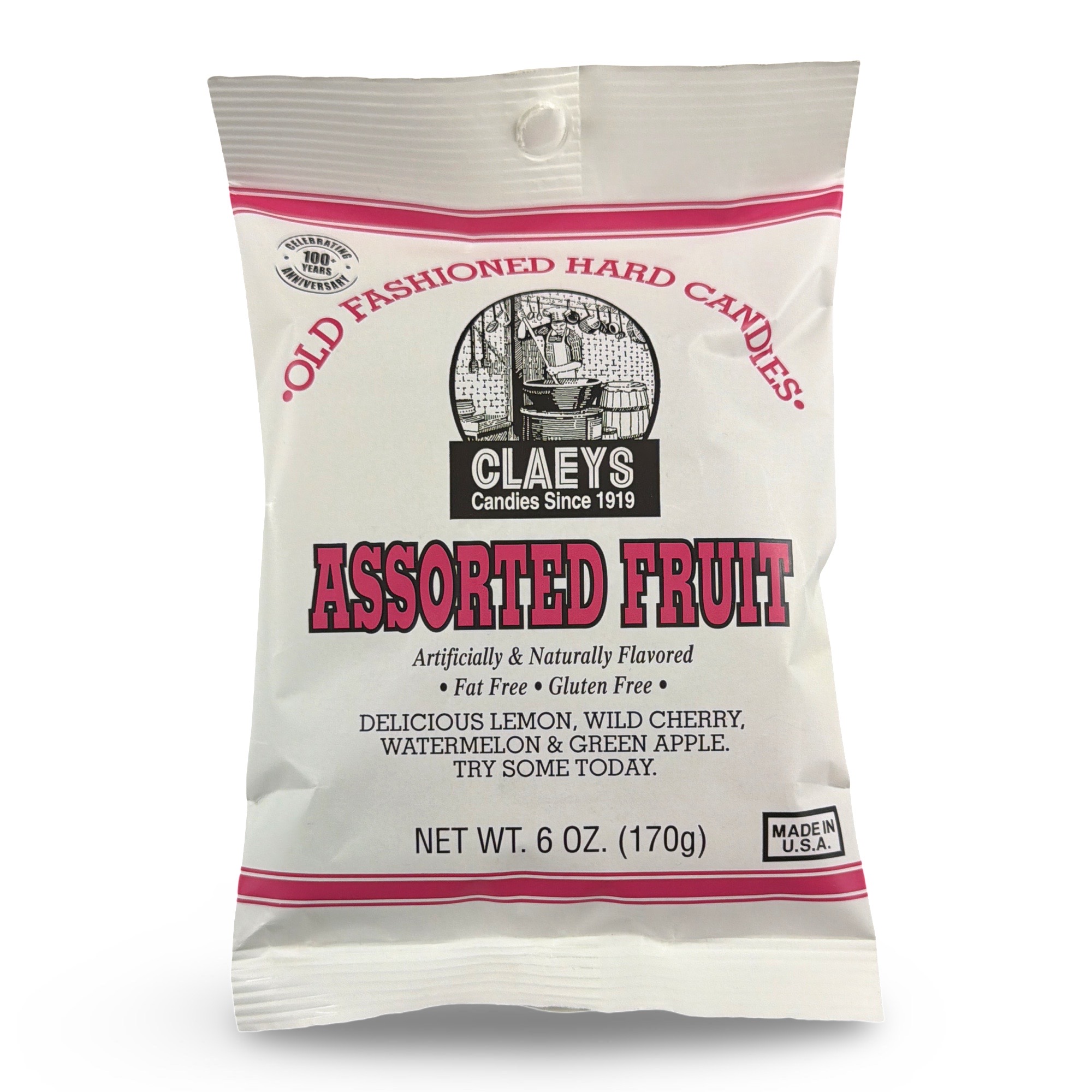 Claeys Old Fashioned Nostalgic Hard Candy – 6 oz Bags, 4 Pack | Assorted Fruit