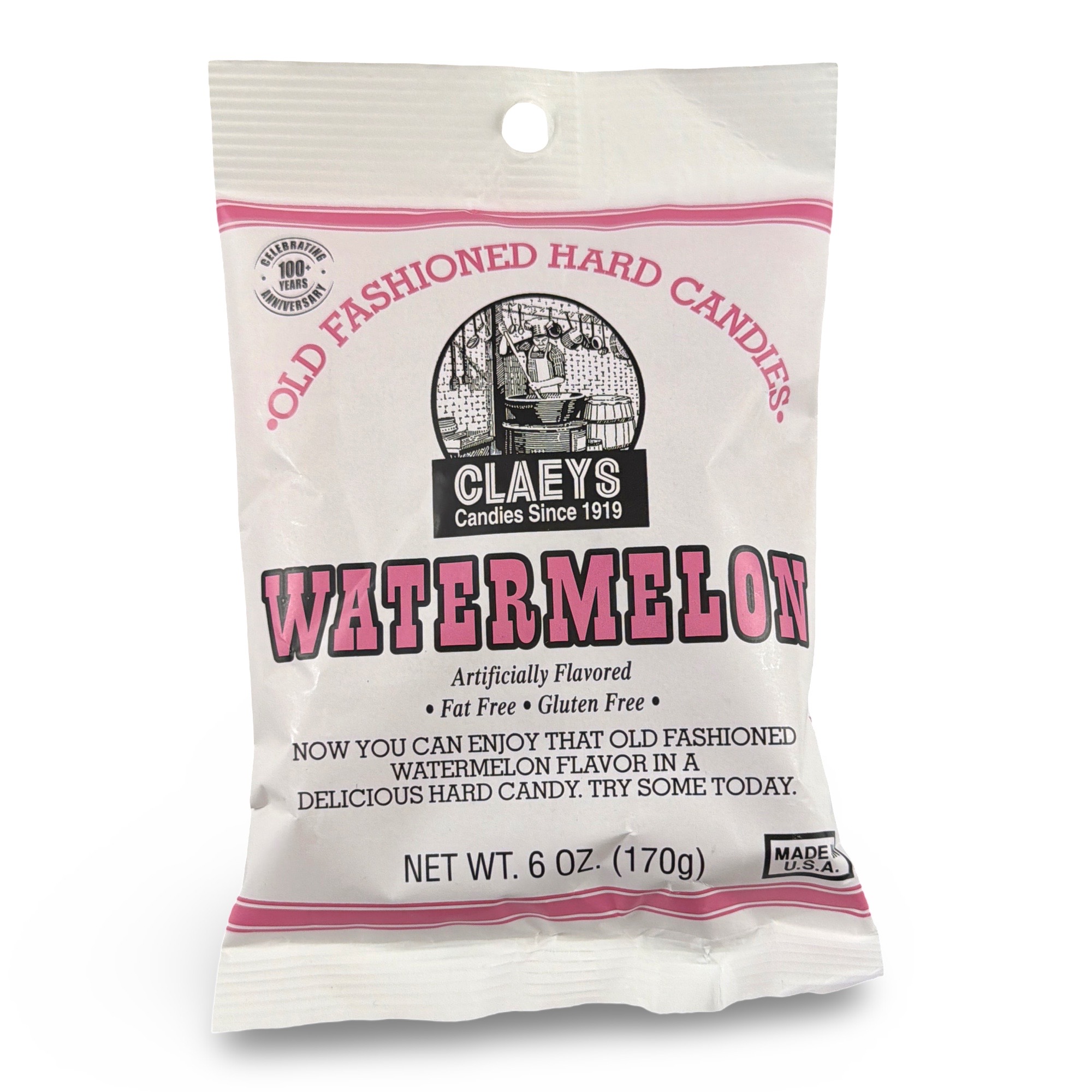Claeys Old Fashioned Nostalgic Hard Candy – 6 oz Bags, 4 Pack | Watermelon