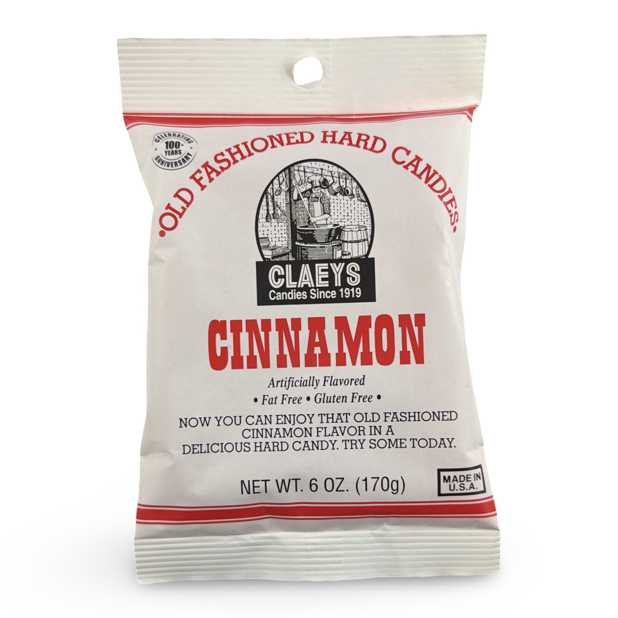 Claeys Old Fashioned Nostalgic Hard Candy – 6 oz Bags, 4 Pack | Cinnamon