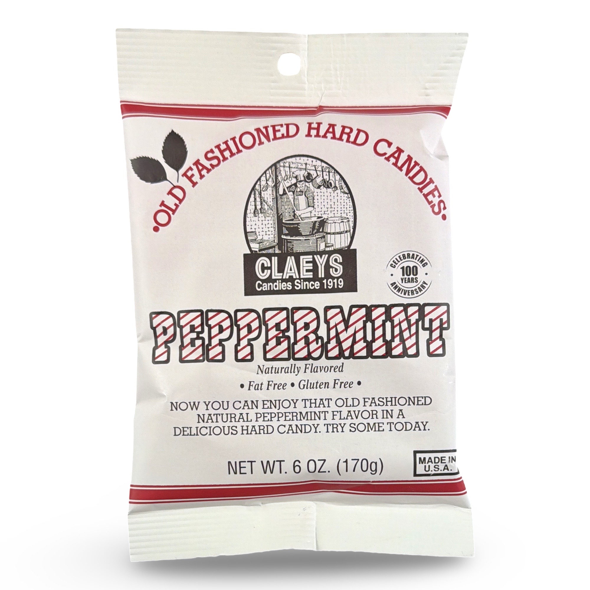 Claeys Old Fashioned Nostalgic Hard Candy – 6 oz Bags, 4 Pack | Peppermint
