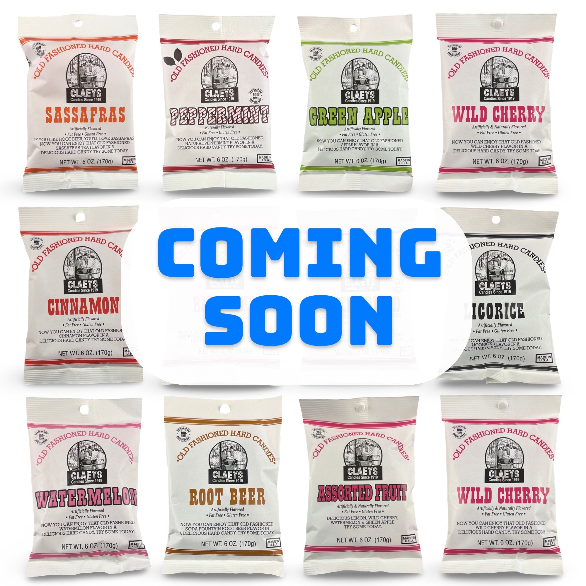 Claeys Old Fashioned Nostalgic Hard Candy – 6 oz Bags, 4 Pack | Lemon