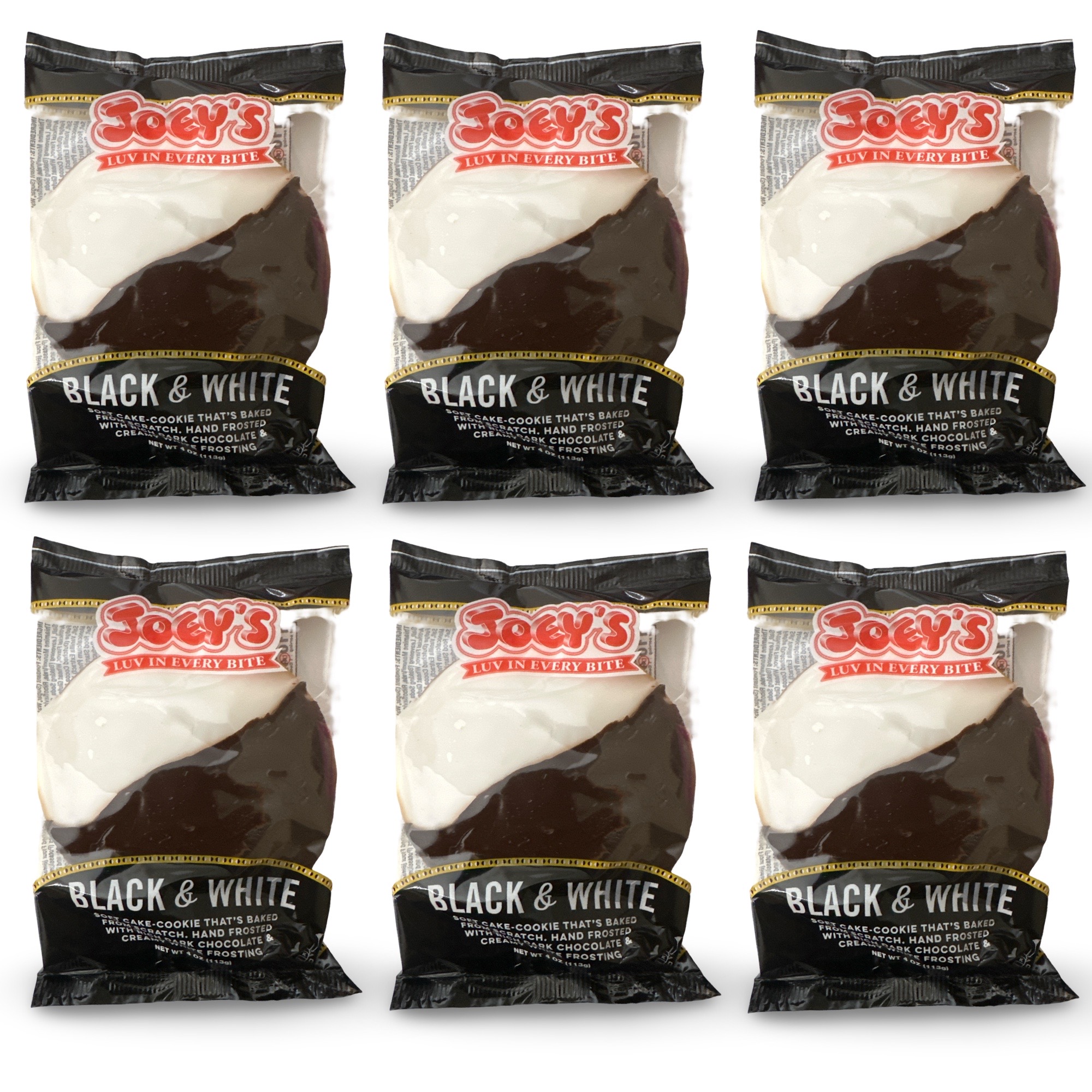 Joey's New York Style Black & White Cookies, 6 Count