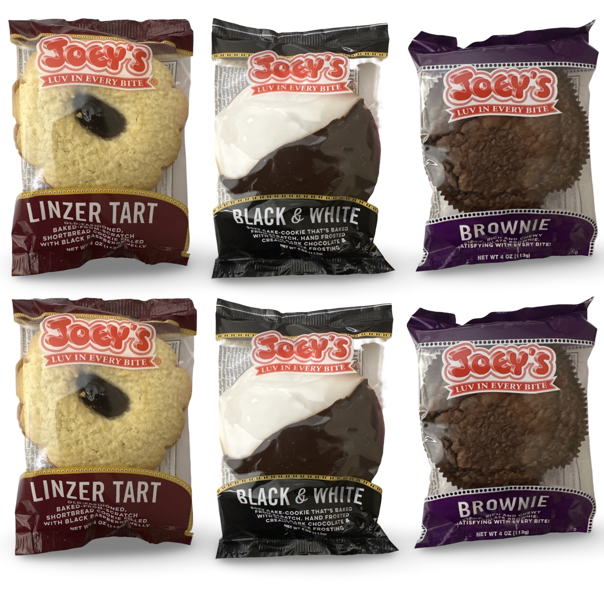 Joey's Variety, Brownies, Linzer Tarts, Black & White Cookies, 6 Count
