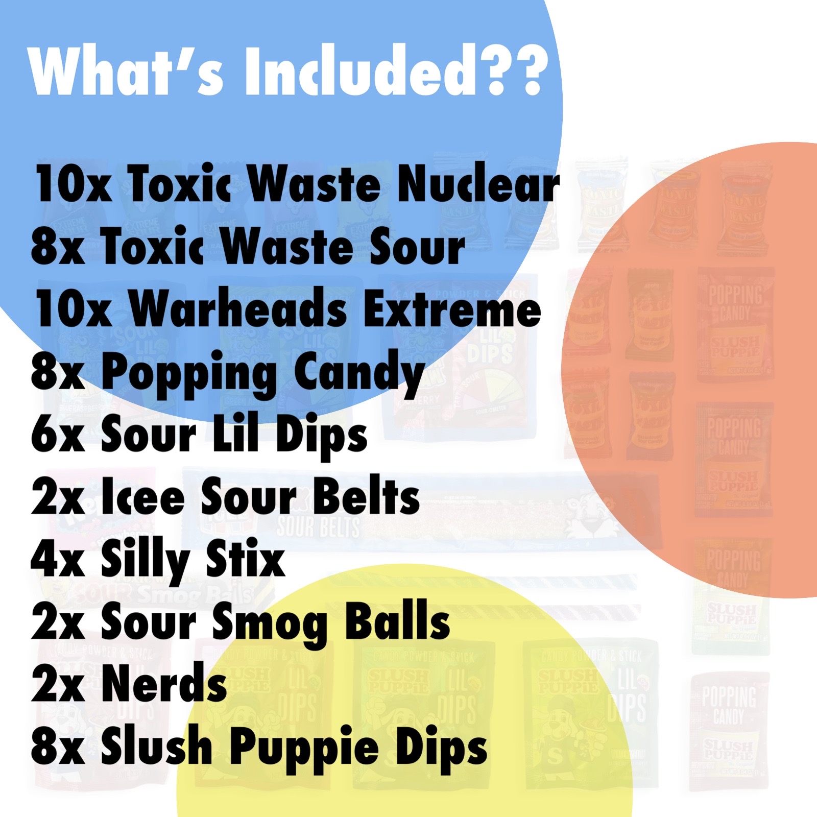 Sour Candy Variety Sampler Pack, Up to 30 Flavors | 60 Units Featuring Slush Puppy, Warheads, Icee, Nerds and more 6