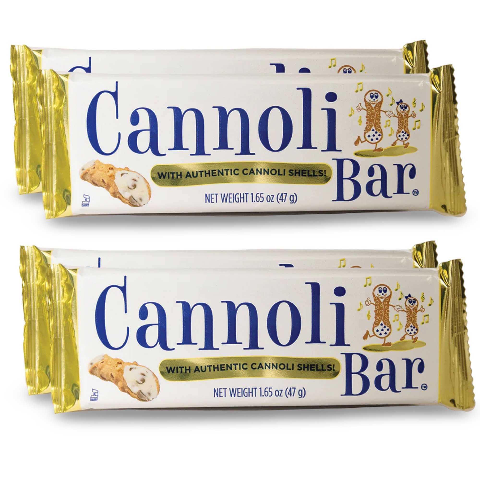 Cannoli Candy Bar Full Size, 4 Bars 2