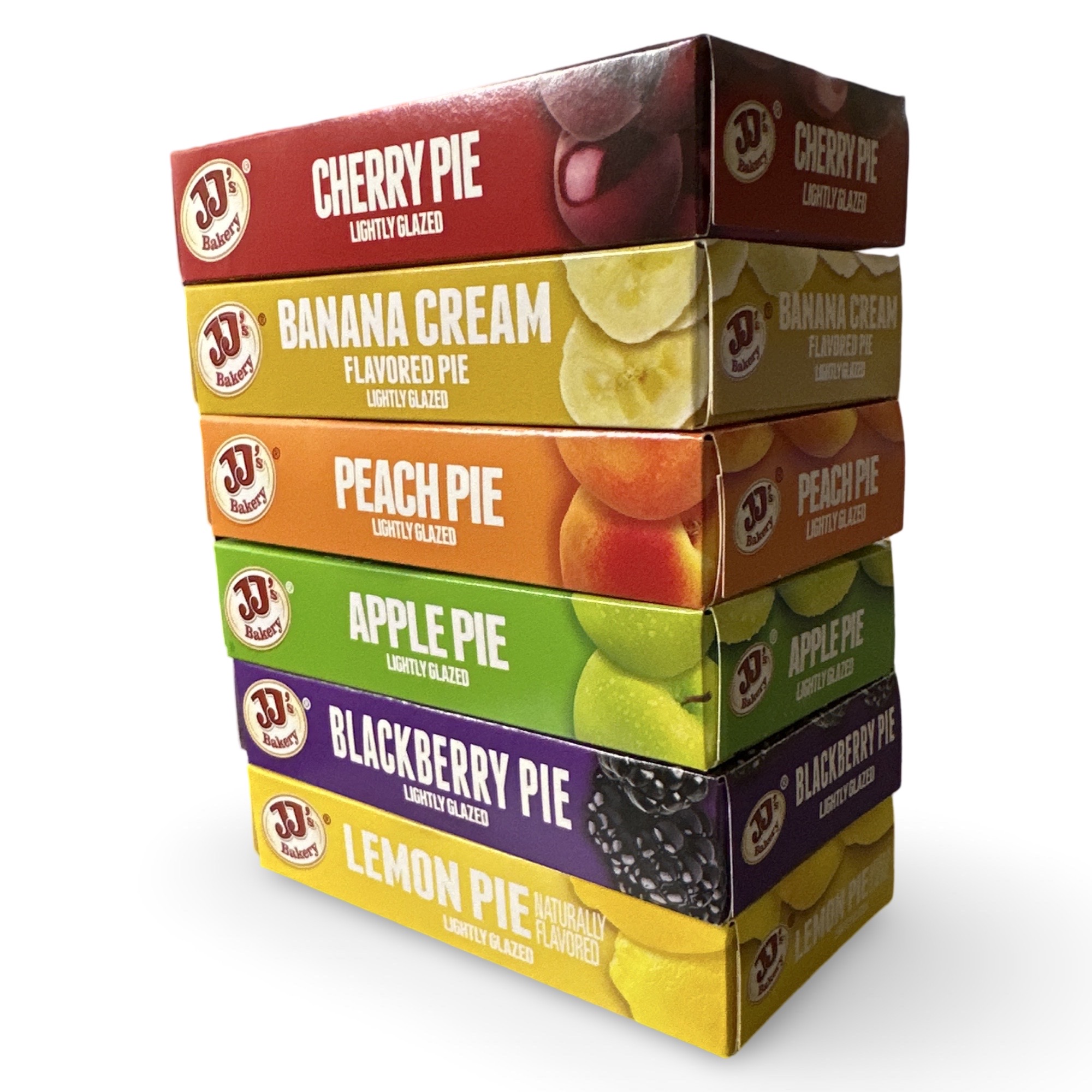 JJ's Bakery Glazed Pie Ultimate Cream & Fruit Variety Pack   4 Ounce Individually Boxed | Pack of 24 3