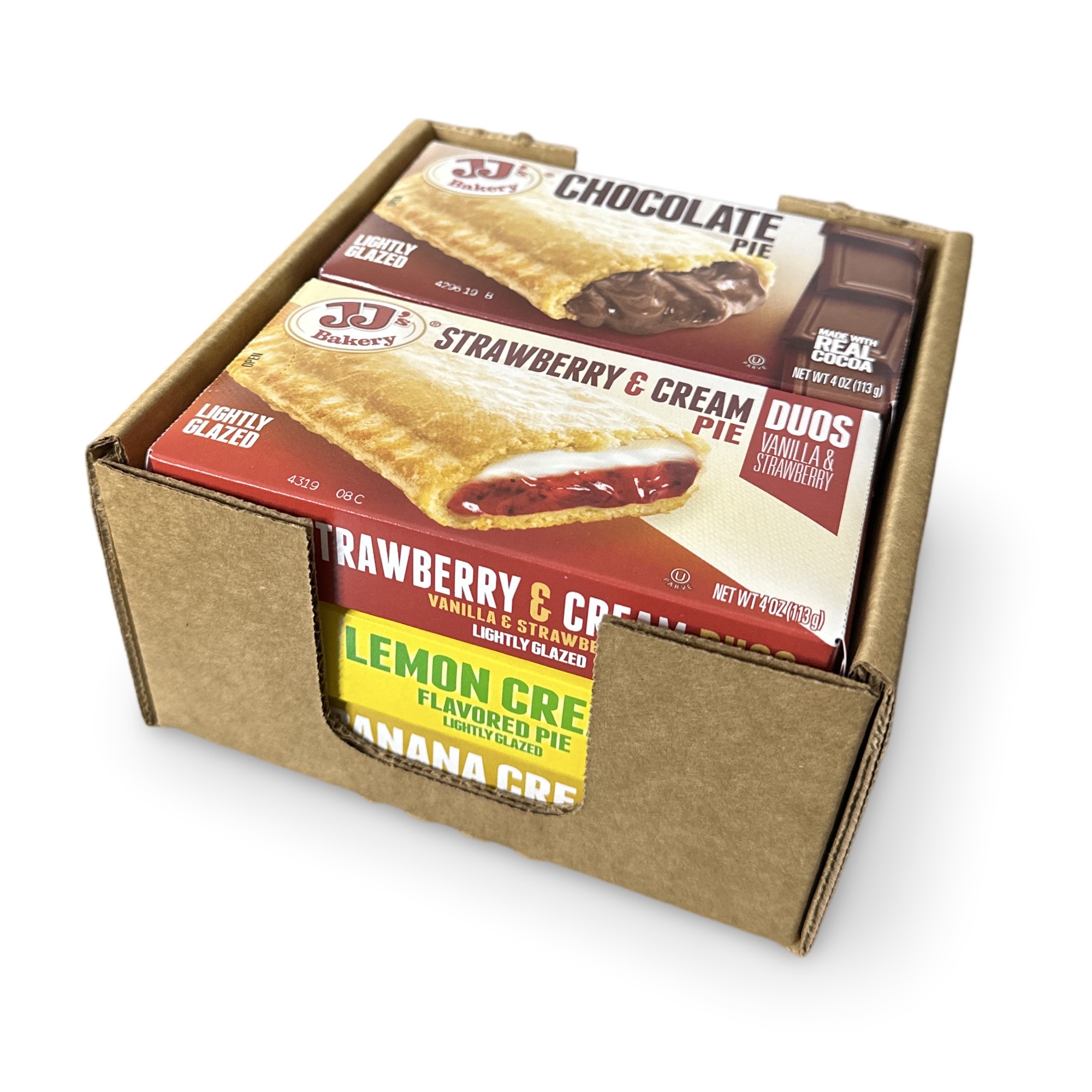 JJ's Bakery Glazed Pie Ultimate Cream & Fruit Variety Pack   4 Ounce Individually Boxed | Pack of 24 5