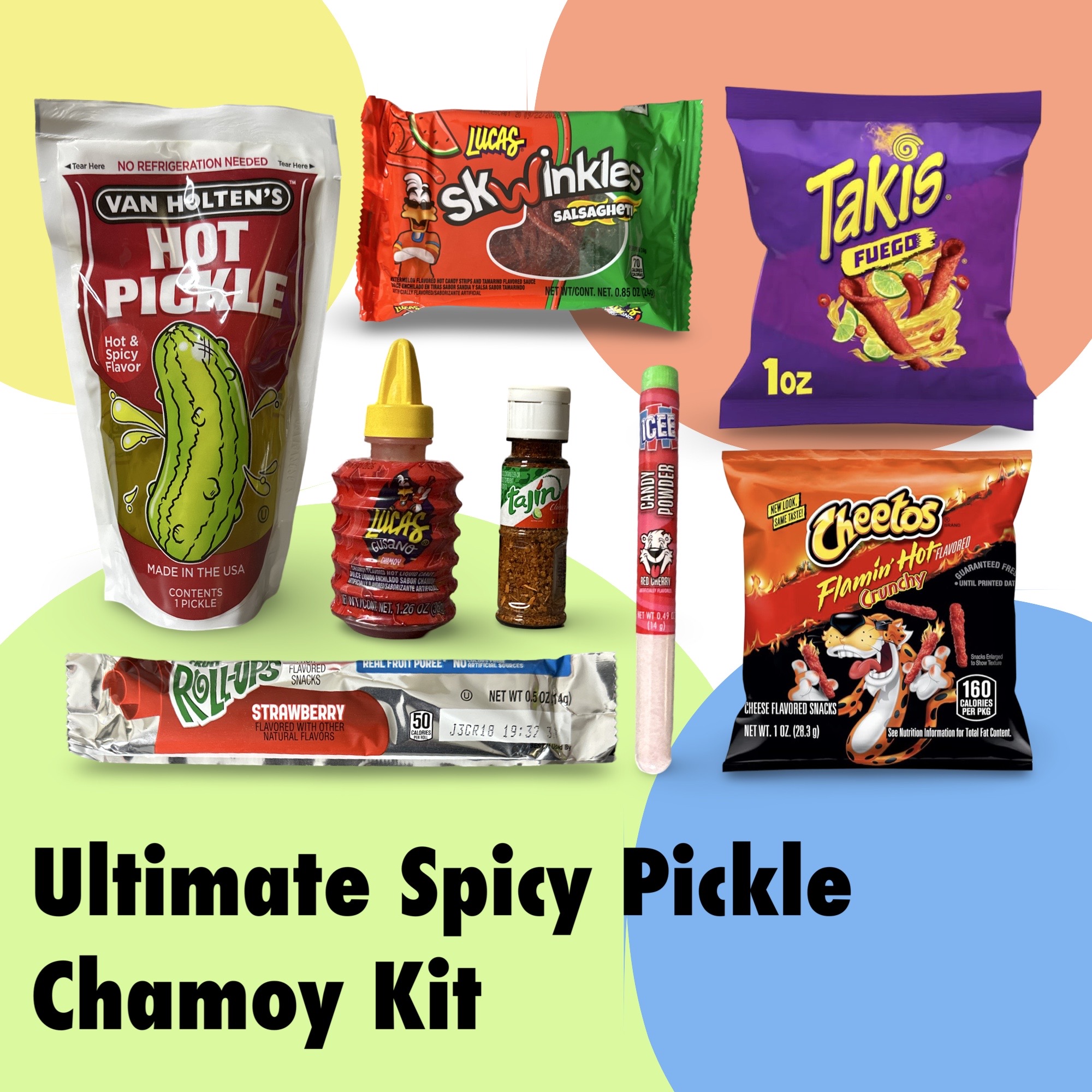 Ultimate Spicy Pickle Complete Chamoy Kit With Icee Powder, 8 Piece Kit 2