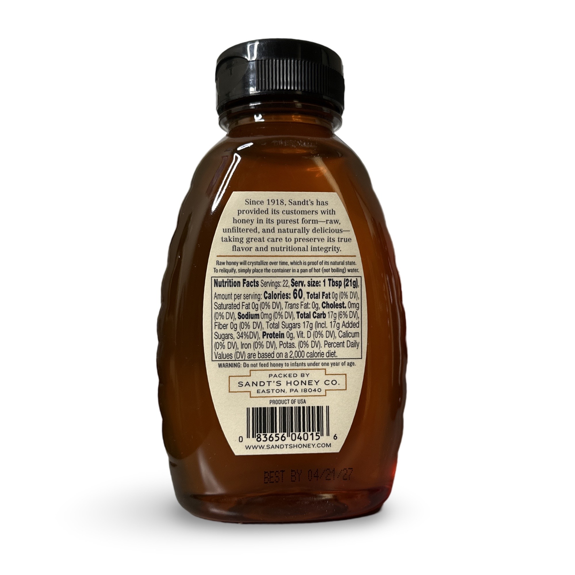 Sandt's Wildflower Honey, Unfiltered Raw Honey, Non-GMO Genuine, Pure Honey 2