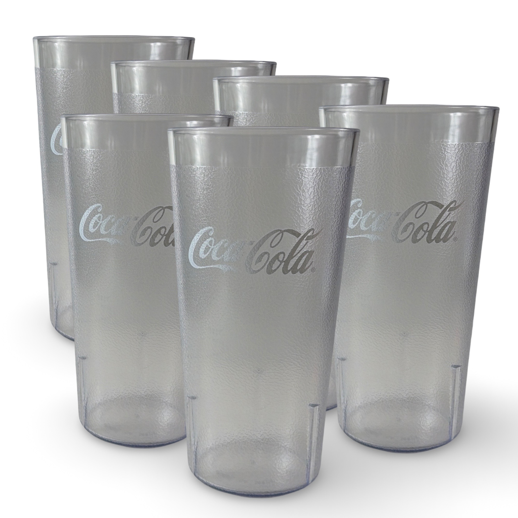 Retro Casual Restaurant Tumblers &ndash; 6 Pack | Blue, Red, Cle