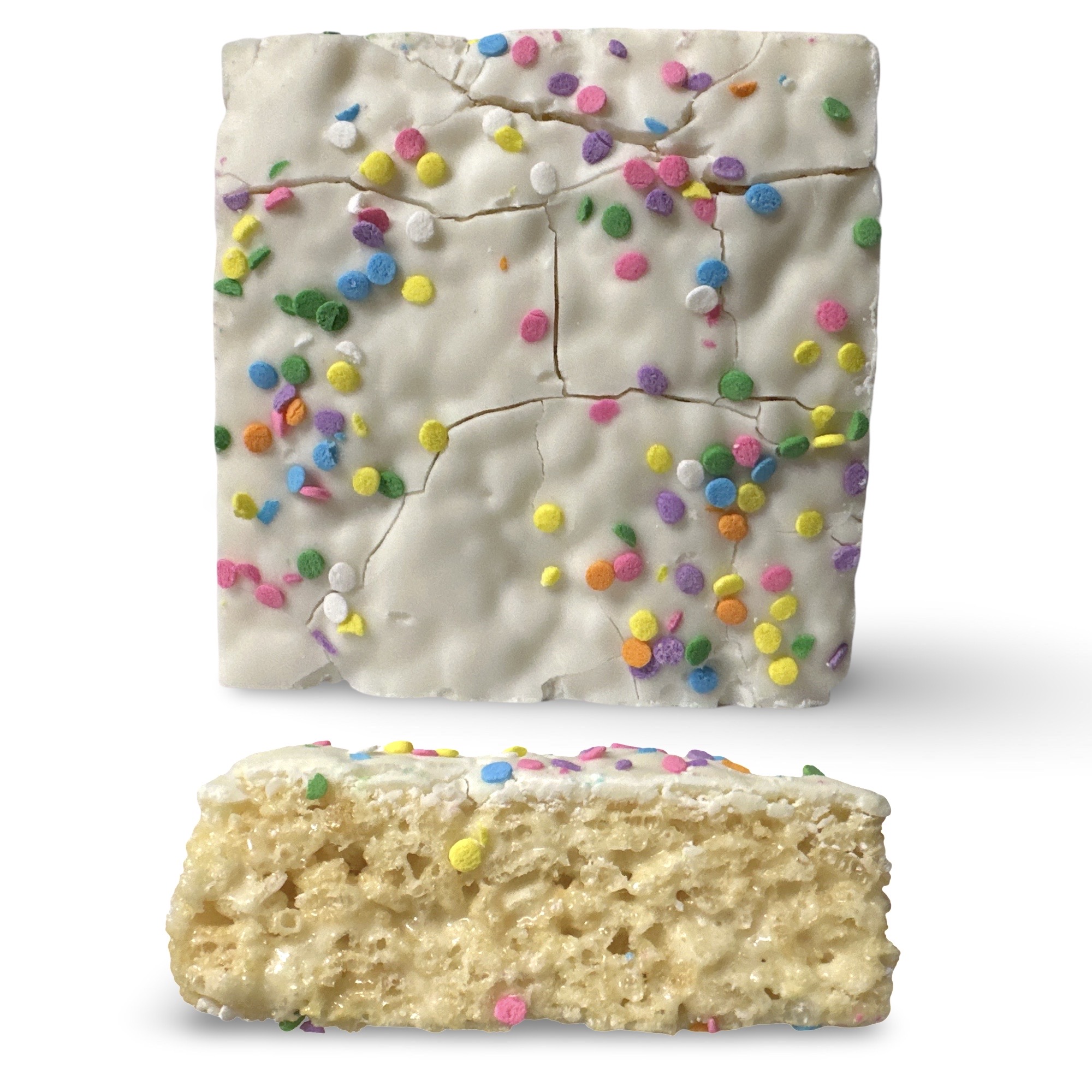 Marshmallow Crispy Treat Bars, Birthday Cake | 6 Pack