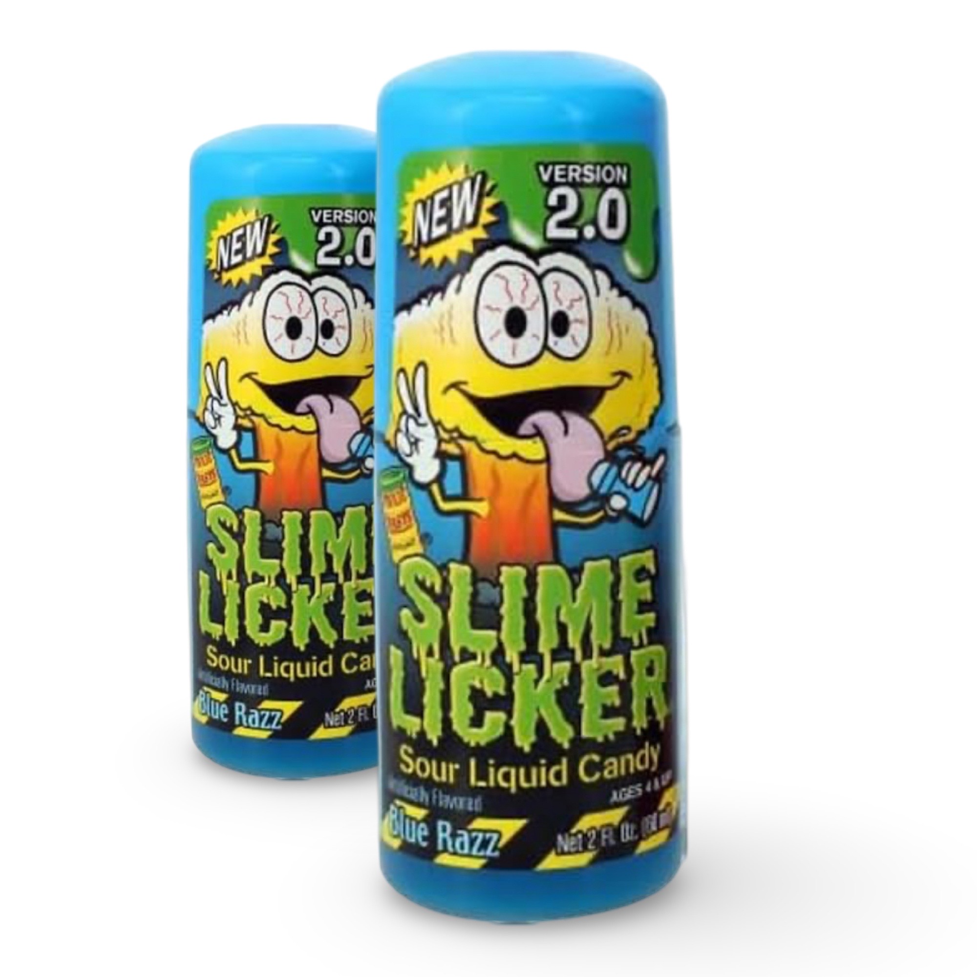 Toxic Waste Slime Licker V2 Sour Rolling Liquid Candy Includes Blue Raspberry and Strawberry | 2 Pack 5