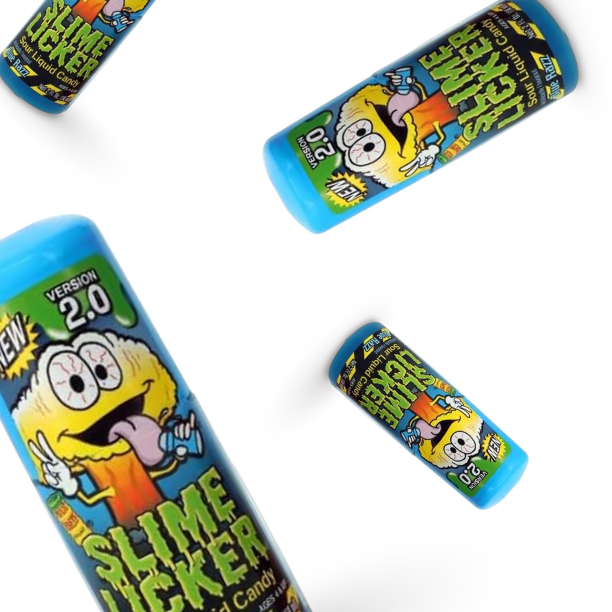 Toxic Waste Slime Licker V2 Sour Rolling Liquid Candy - Blue Raspberry 2 Pack 4