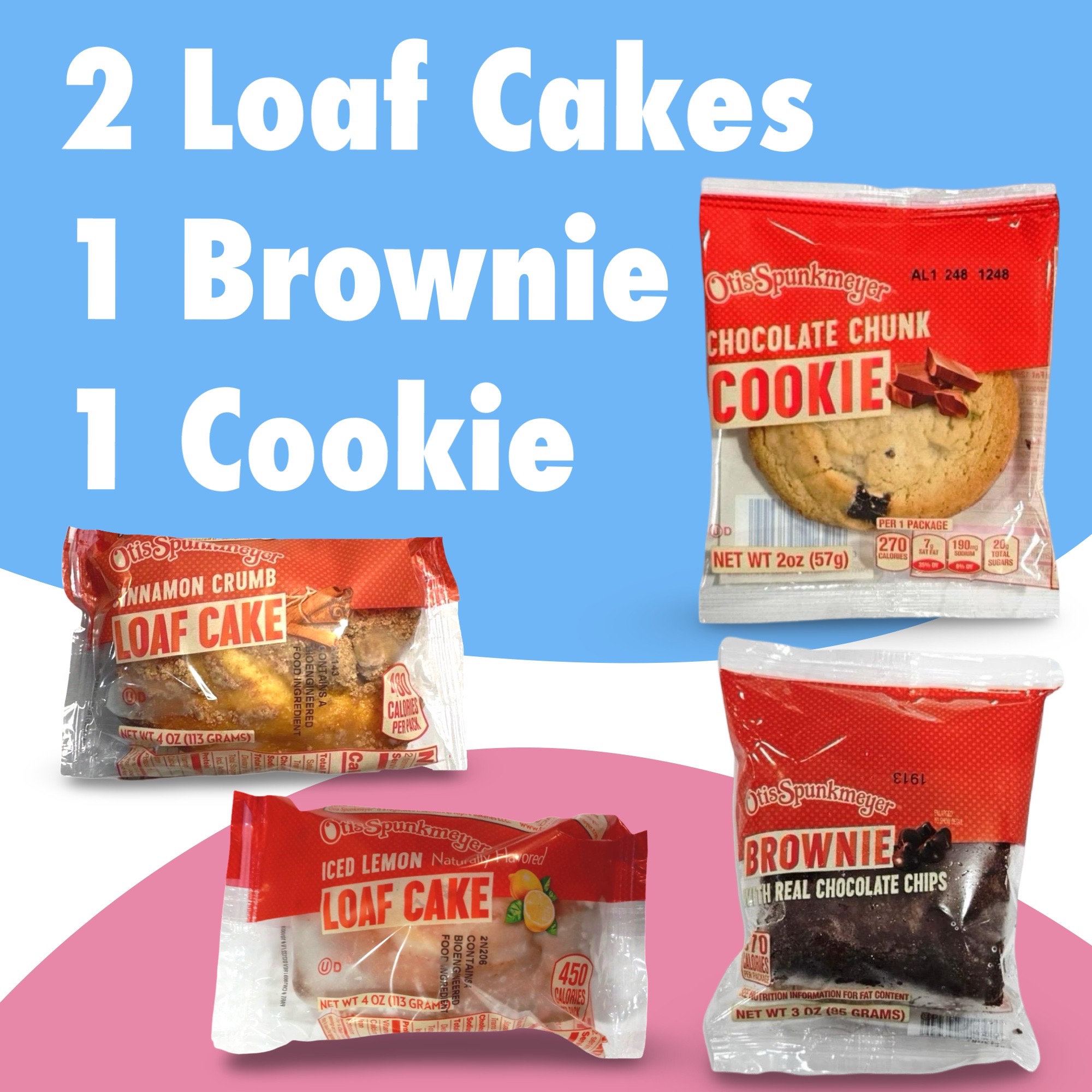 Otis Spunkmeyer 10 Unique Snack Cakes Sampler Pack Includes Brownies, Cookies, Loaf Cakes and Muffins 4