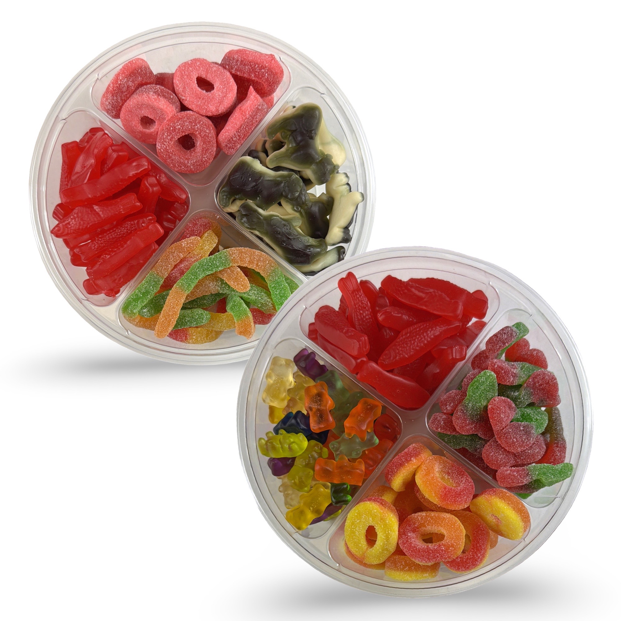 Halal Turkish Gummy Candy Tray – 4 Compartment Assorted Gummies (Approx. 1 lb 2