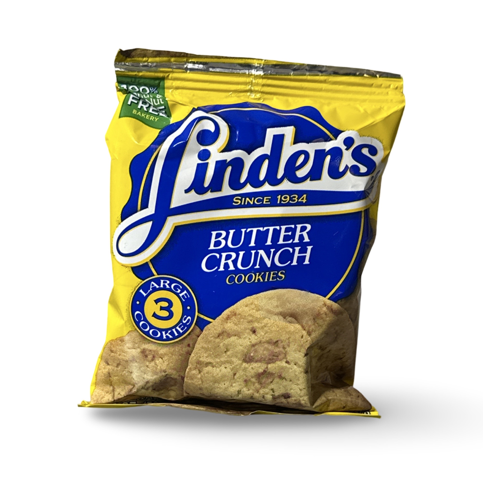 Linden's Butter Crunch Cookies, 3 Cookies Per Bag | 12 Pack