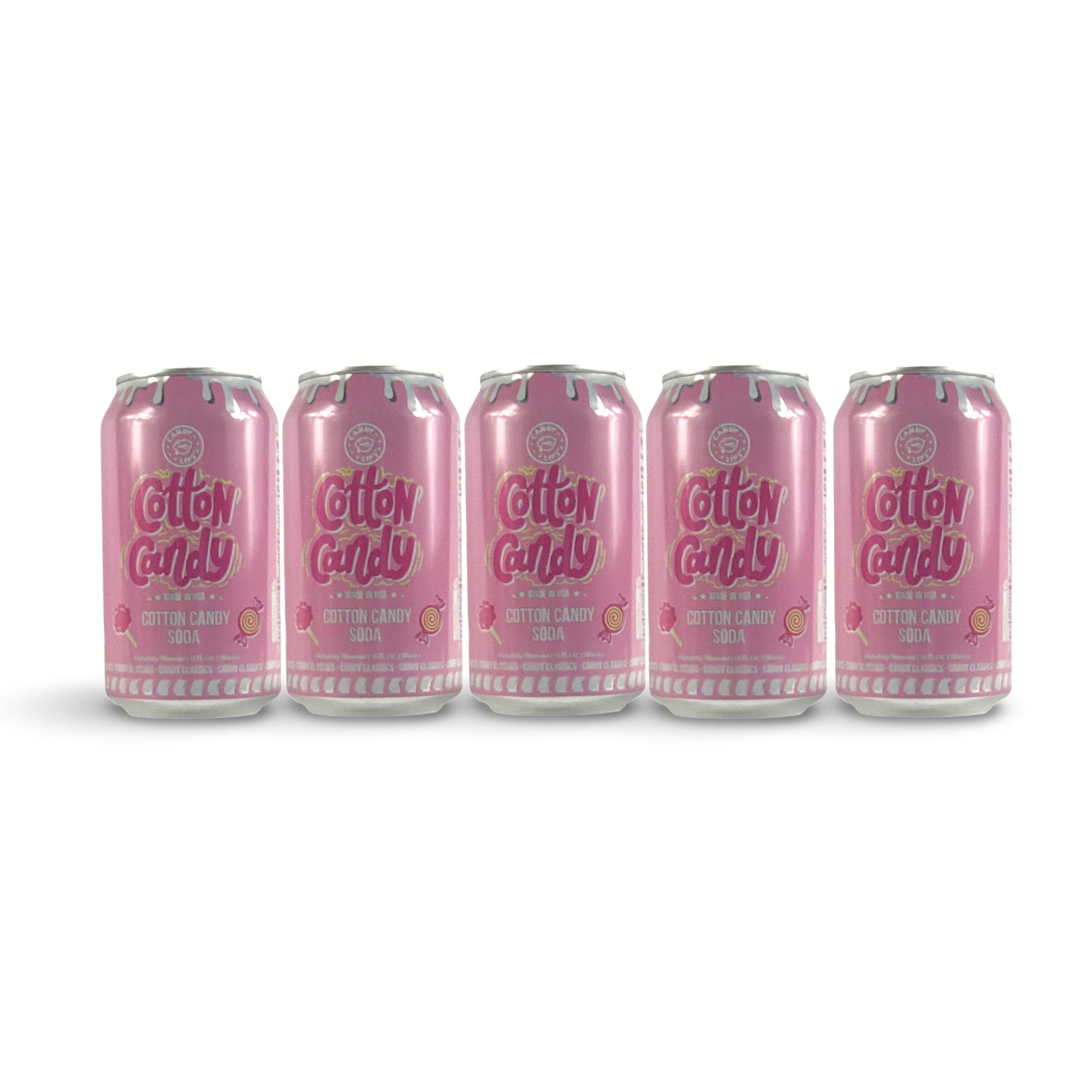 Candy Lips Brand Candy Flavored Sodas, Made in USA | Bubble Gum, Grape Gummy , W