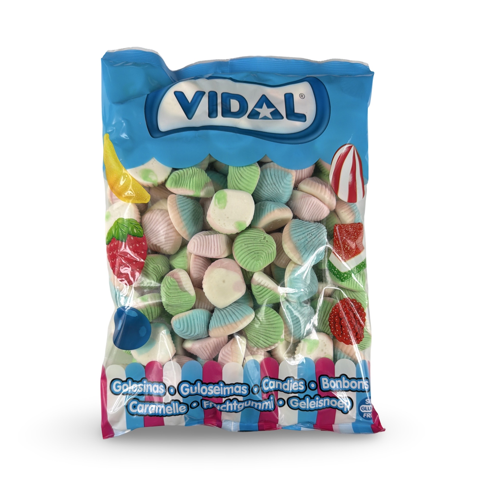 Vidal Imported Swedish Candy 1 Kg Bags (2.2 lb), Gummies & Licorice Choose Flavo