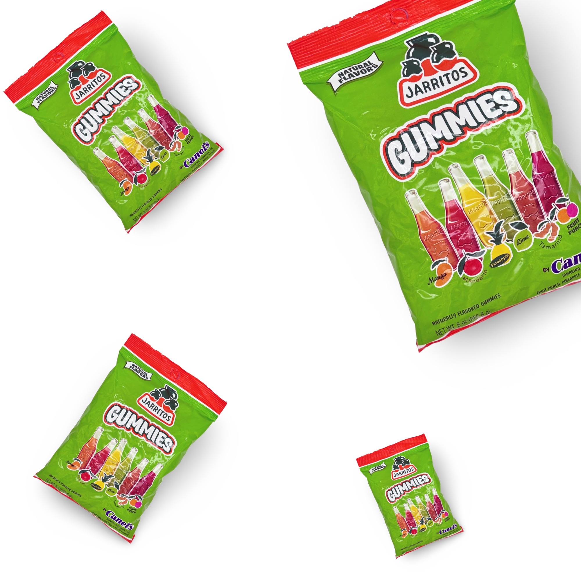 Jarritos Mixed Flavors Gummies: 8 oz Bag (Mango, mandarin, Pineapple, Lime, Tamarind, and Fruit Punch) 3