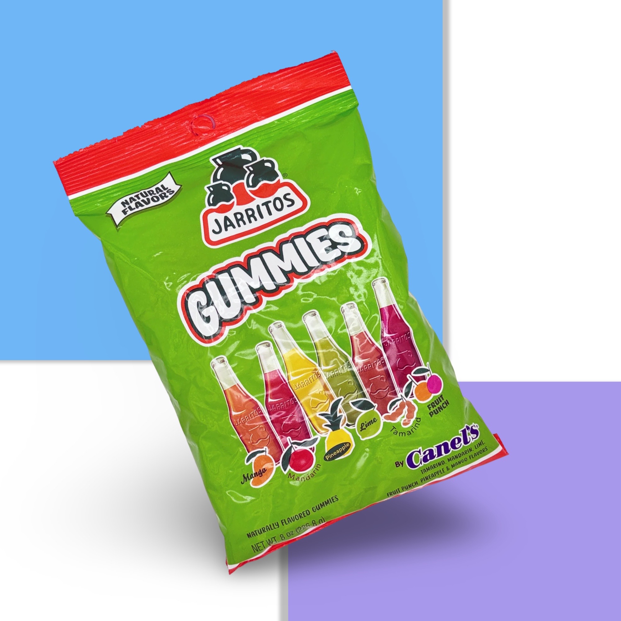 Jarritos Mixed Flavors Gummies: 8 oz Bag (Mango, mandarin, Pineapple, Lime, Tamarind, and Fruit Punch) 4