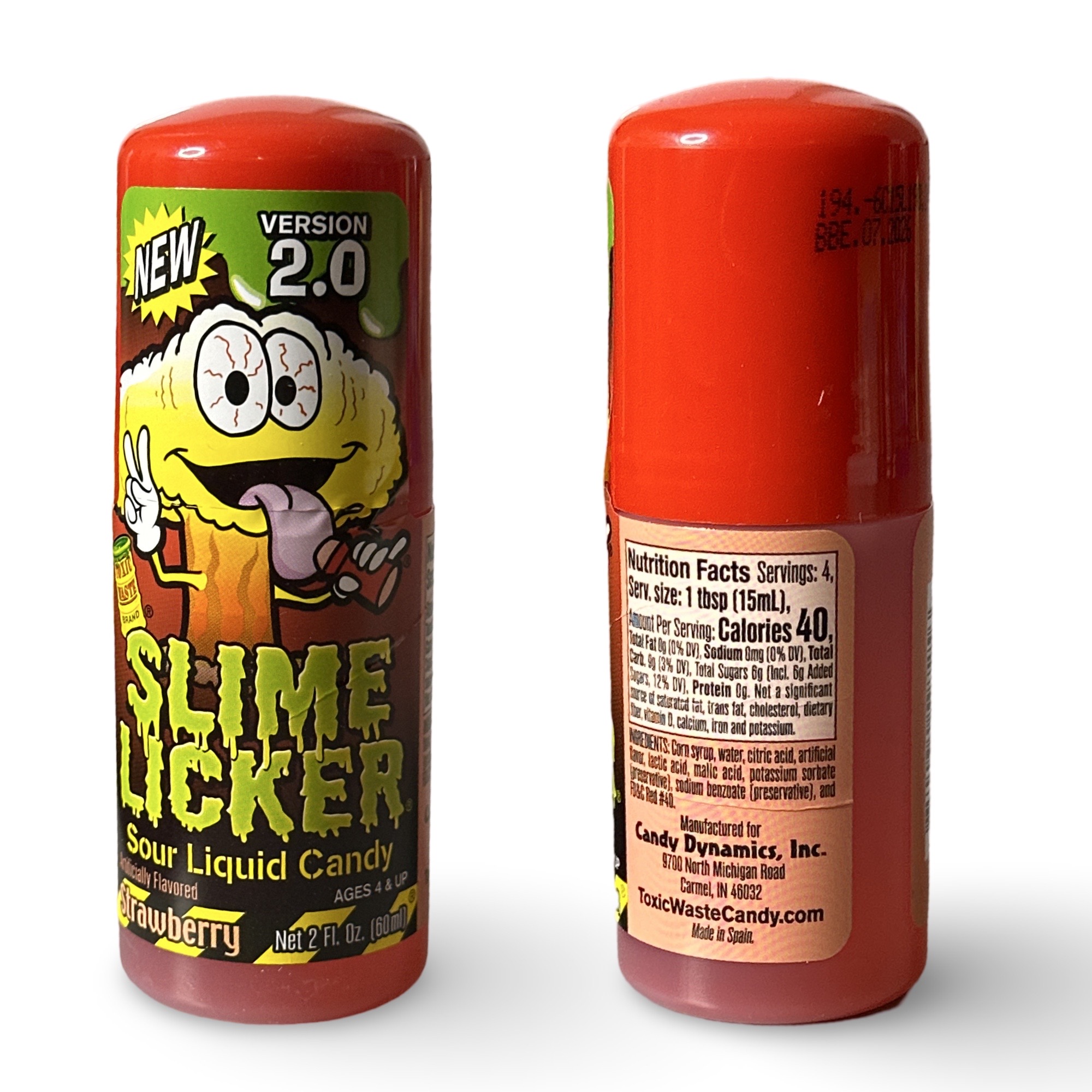 Toxic Waste Slime Licker V2 Sour Rolling Liquid Candy - Strawberry 2 Pack 4