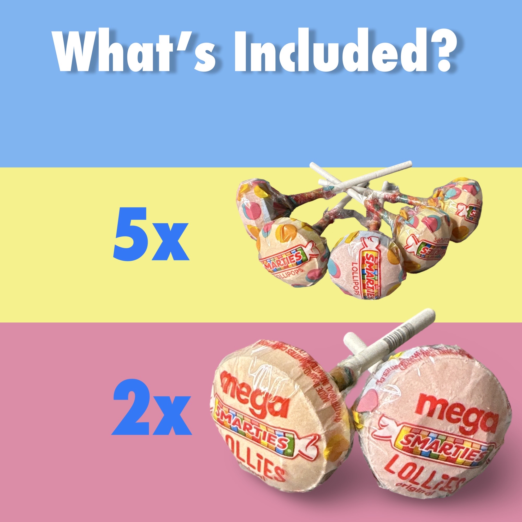 Smarties Candy Ultimate Variety Pack includes Mega Roll, Giant Roll, Mega Lollipops, Lollipops, Monies, Sour Rolls and Regular Rolls 4