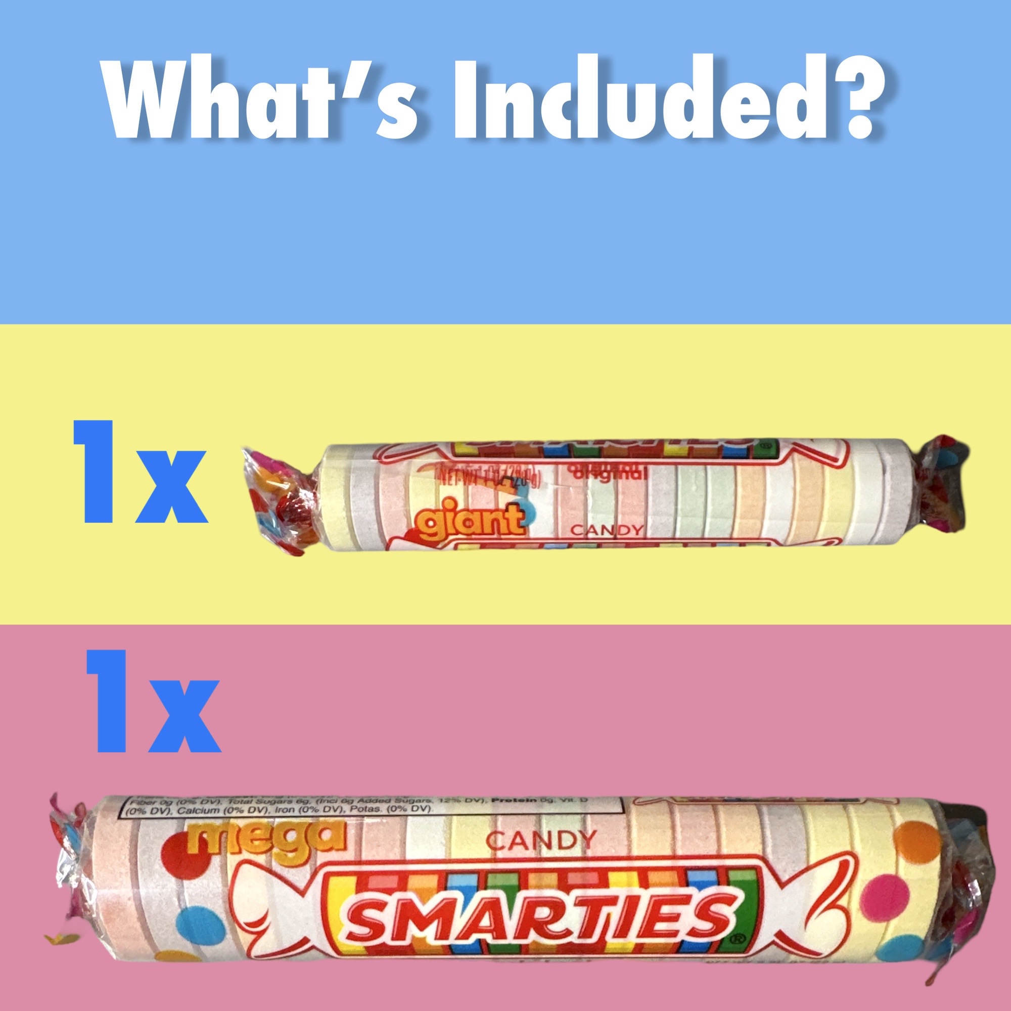 Smarties Candy Ultimate Variety Pack includes Mega Roll, Giant Roll, Mega Lollipops, Lollipops, Monies, Sour Rolls and Regular Rolls 5