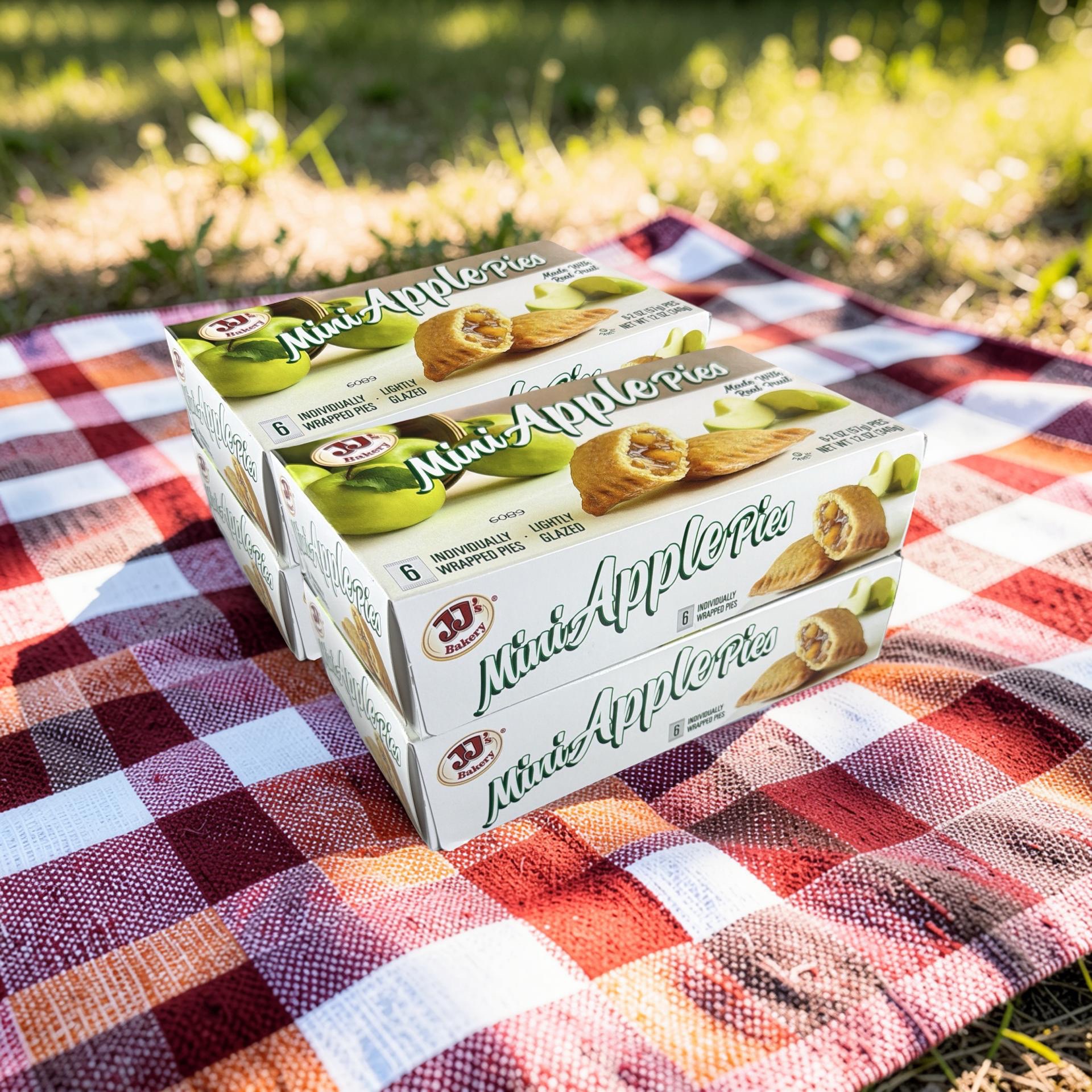 2 pack) JJ's Mini Apple Fruit Pies Value Pack 6 Count Box | Pack