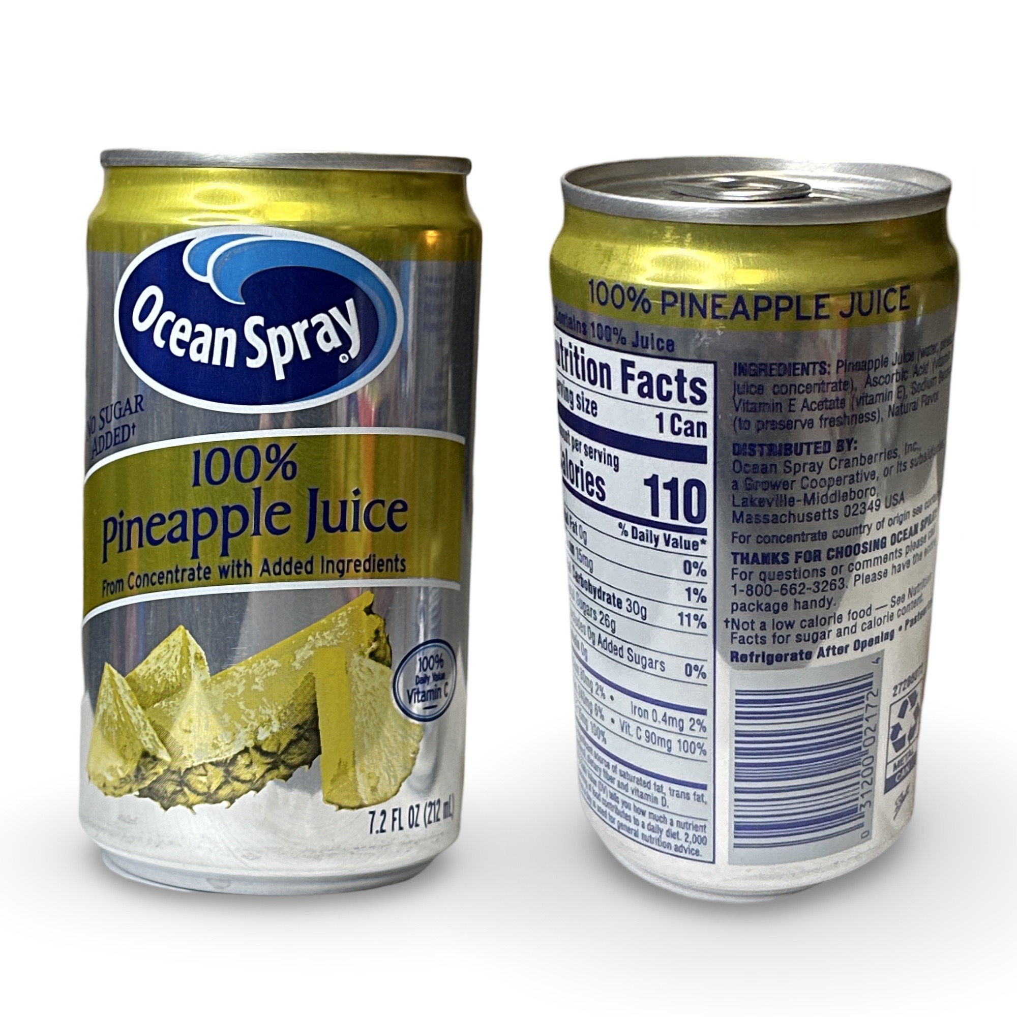 12x Ocean Spray 100% Pineapple Juice, 7.2 oz Cans 5