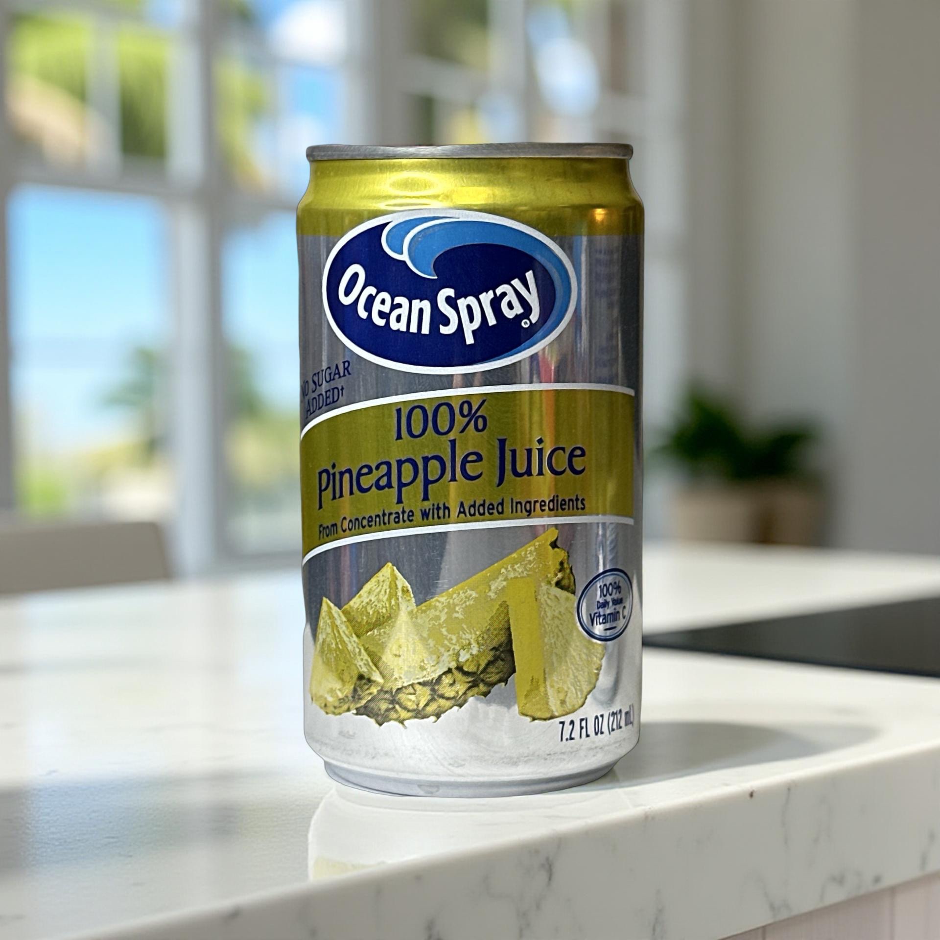 12x Ocean Spray 100% Pineapple Juice, 7.2 oz Cans 2