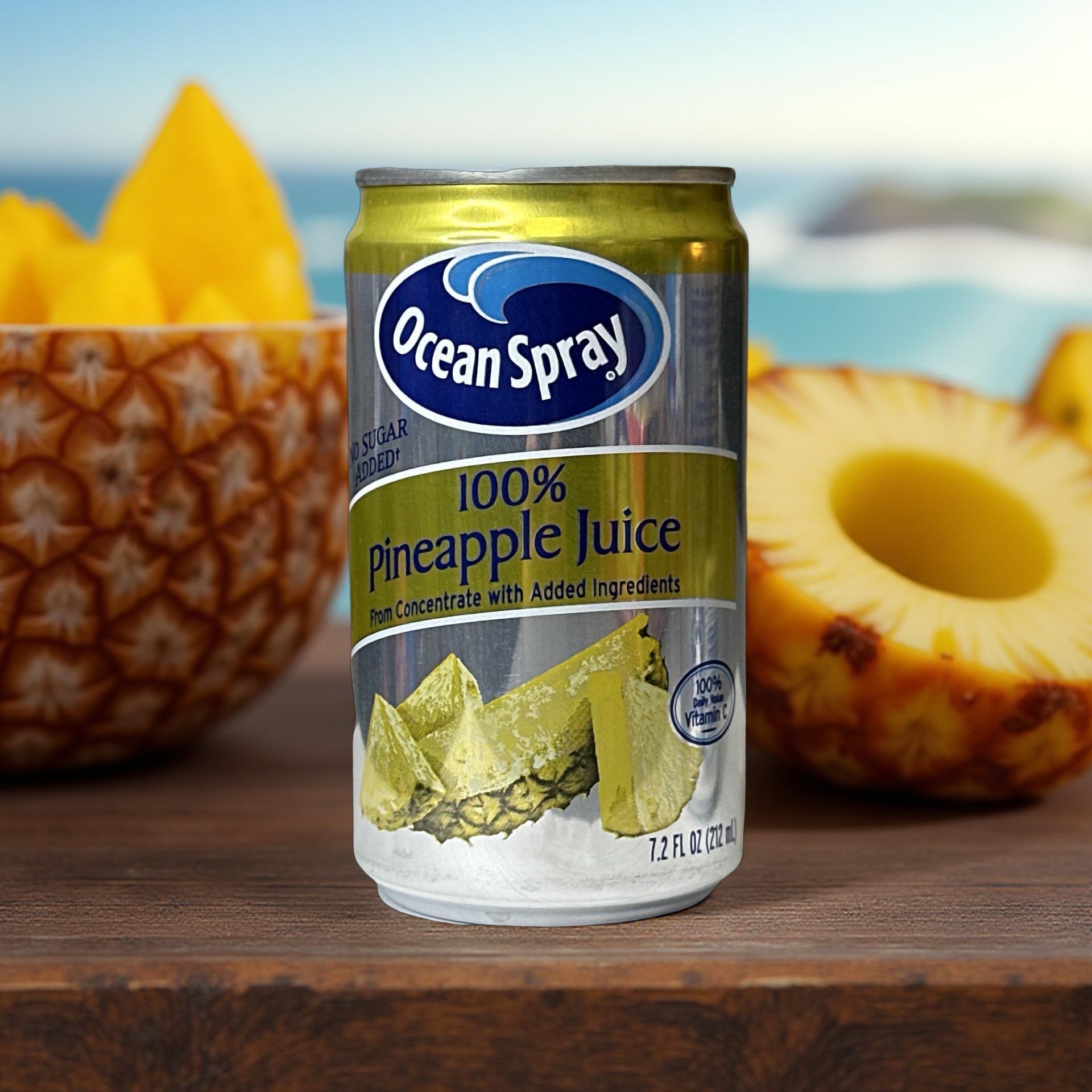 12x Ocean Spray 100% Pineapple Juice, 7.2 oz Cans 4