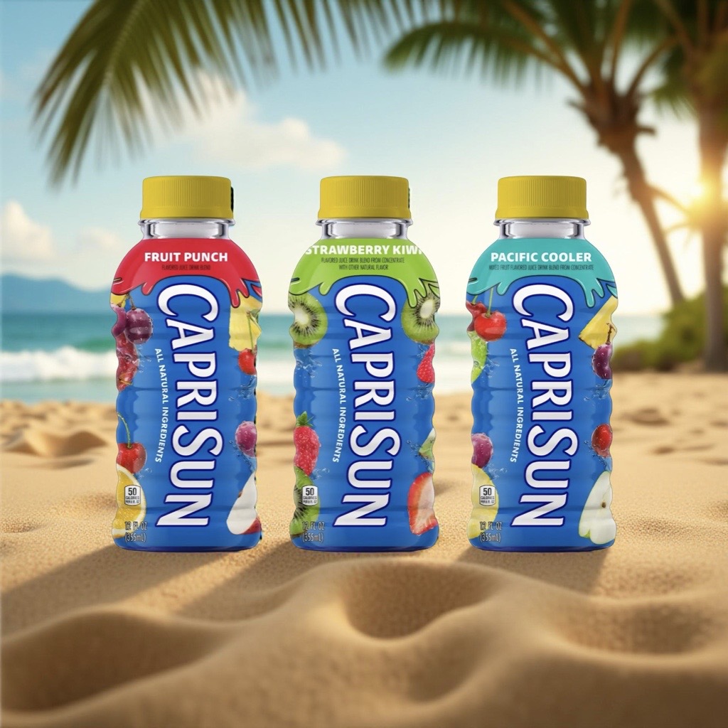 Capri Sun Bottles 3 Flavor Variety Pack: Pacific Cooler, Fruit Punch, Kiwi Strawberry | 6 Total 5