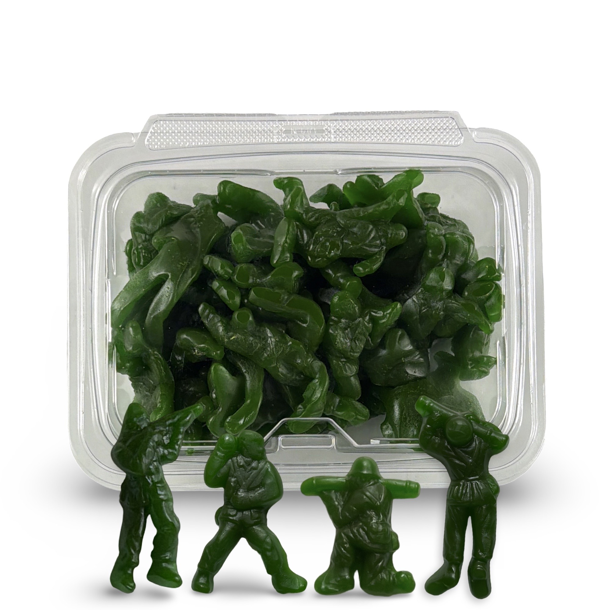 Toy Army Soldier Gummies 1 lb Tub, Green Apple or Red White & Blue Gummy Candy C