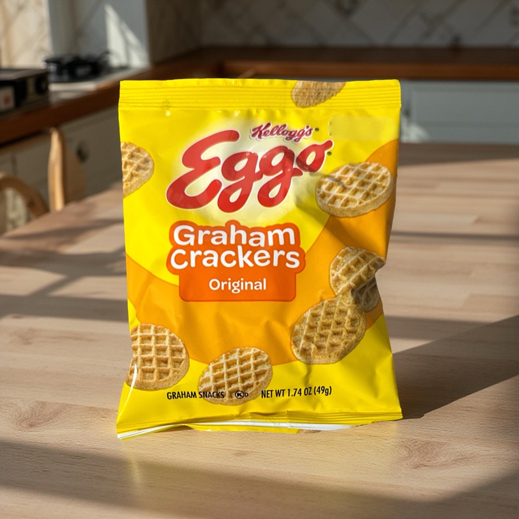 Eggo Waffle Shaped Graham Crackers, School Approved Smart Snacks, Original Flavor | 10 Bags 3