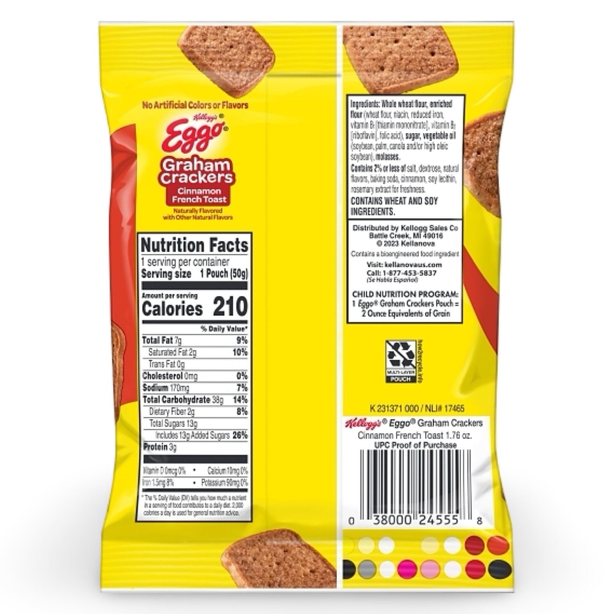 Eggo French Toast Graham Crackers, School Approved Smart Snacks, Cinnamon Flavor | 10 Bags 2