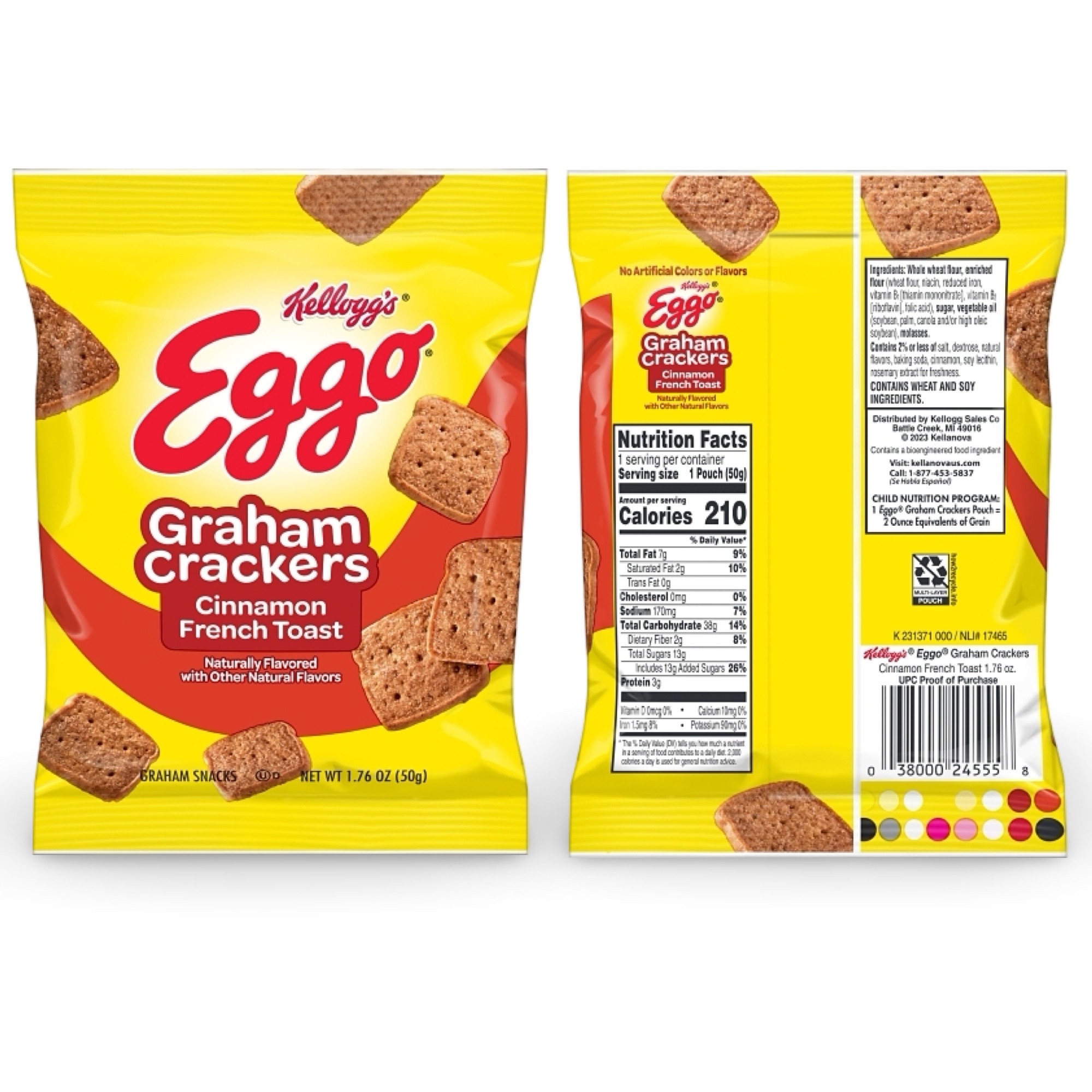 Eggo French Toast Graham Crackers, School Approved Smart Snacks, Cinnamon Flavor | 10 Bags 3