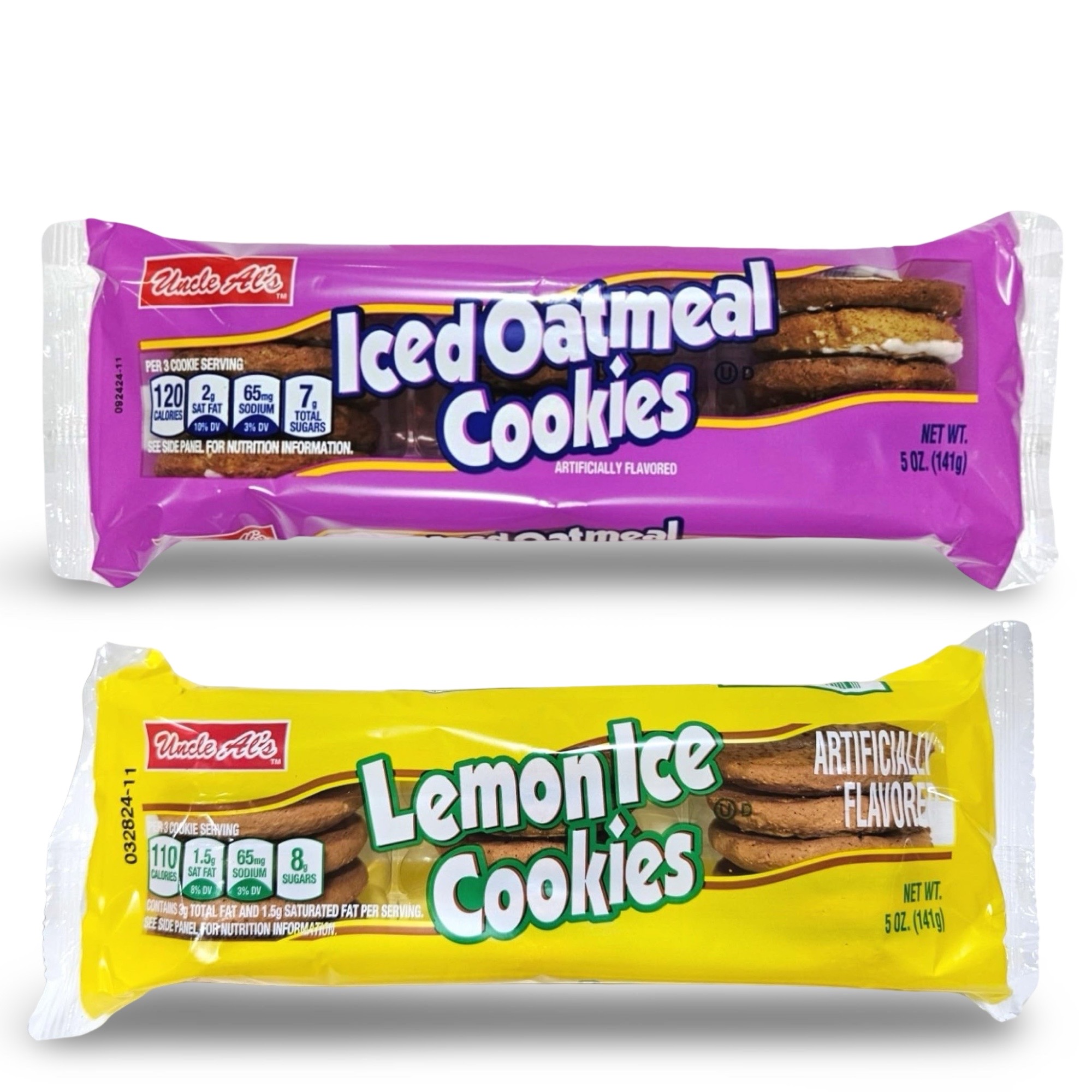 Uncle Al's Lemon Ice and Iced Oatmeal Cookie Combo, 1 of each
