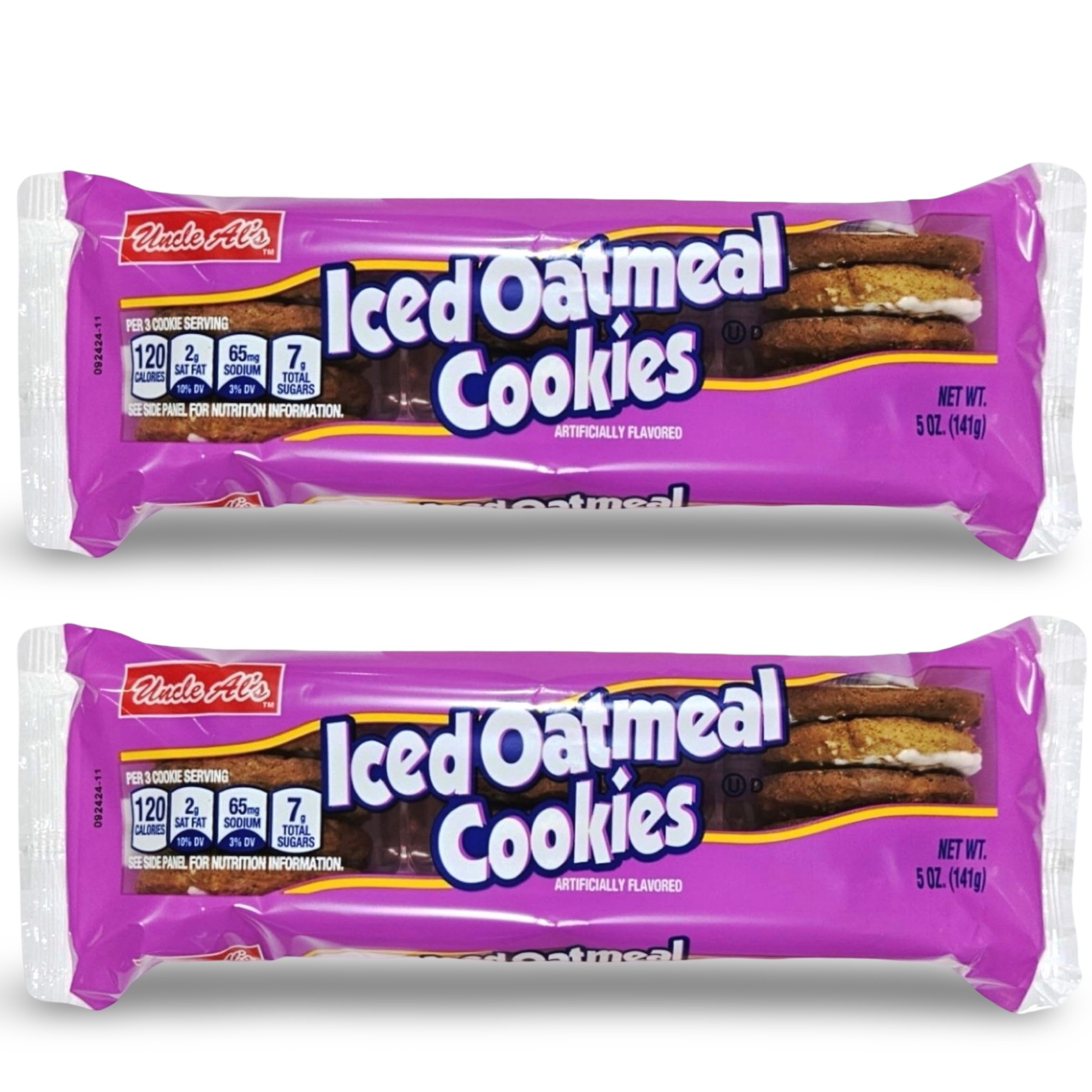 Uncle Al's Iced Oatmeal Cookies, 5 oz, 2 Packs