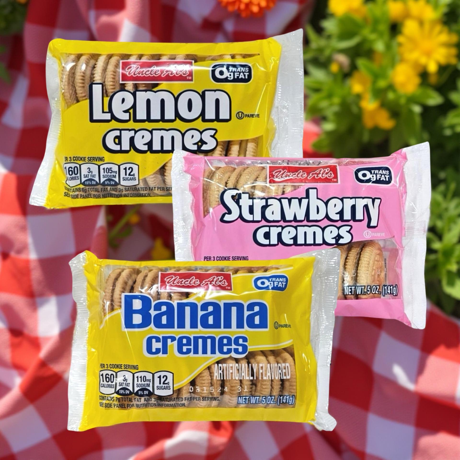 Uncle Al's Cream Cookies Combo Featuring Strawberry Cream, Banana Cream and Lemon Cream 2
