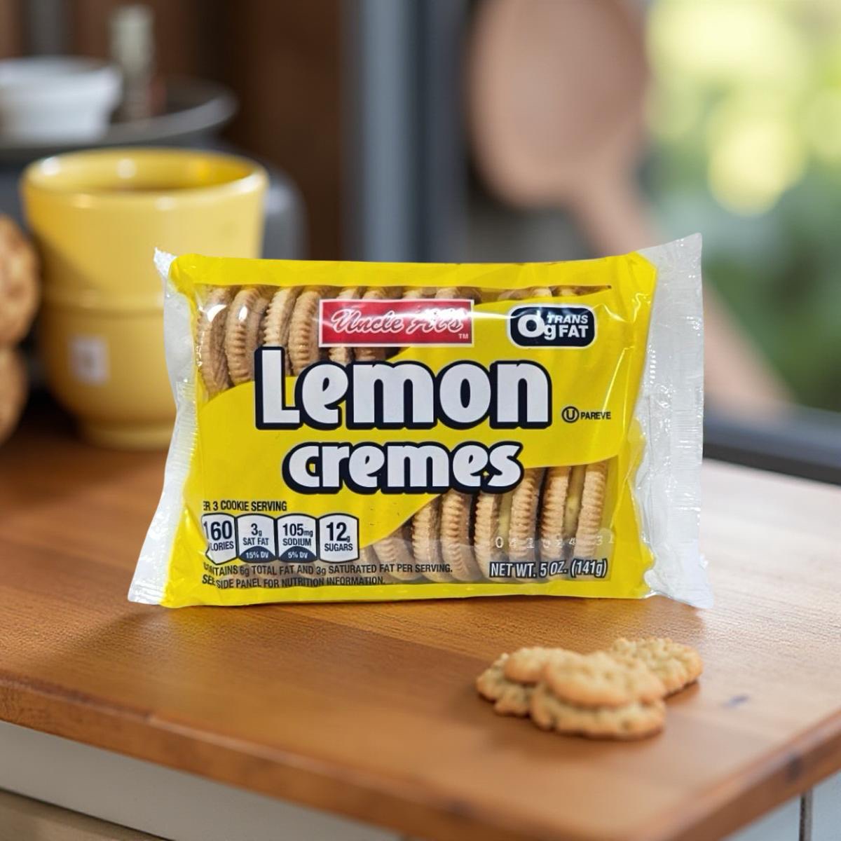 Uncle Al's Lemon Cremes Cookies, 5 Oz, 2 Packs 6