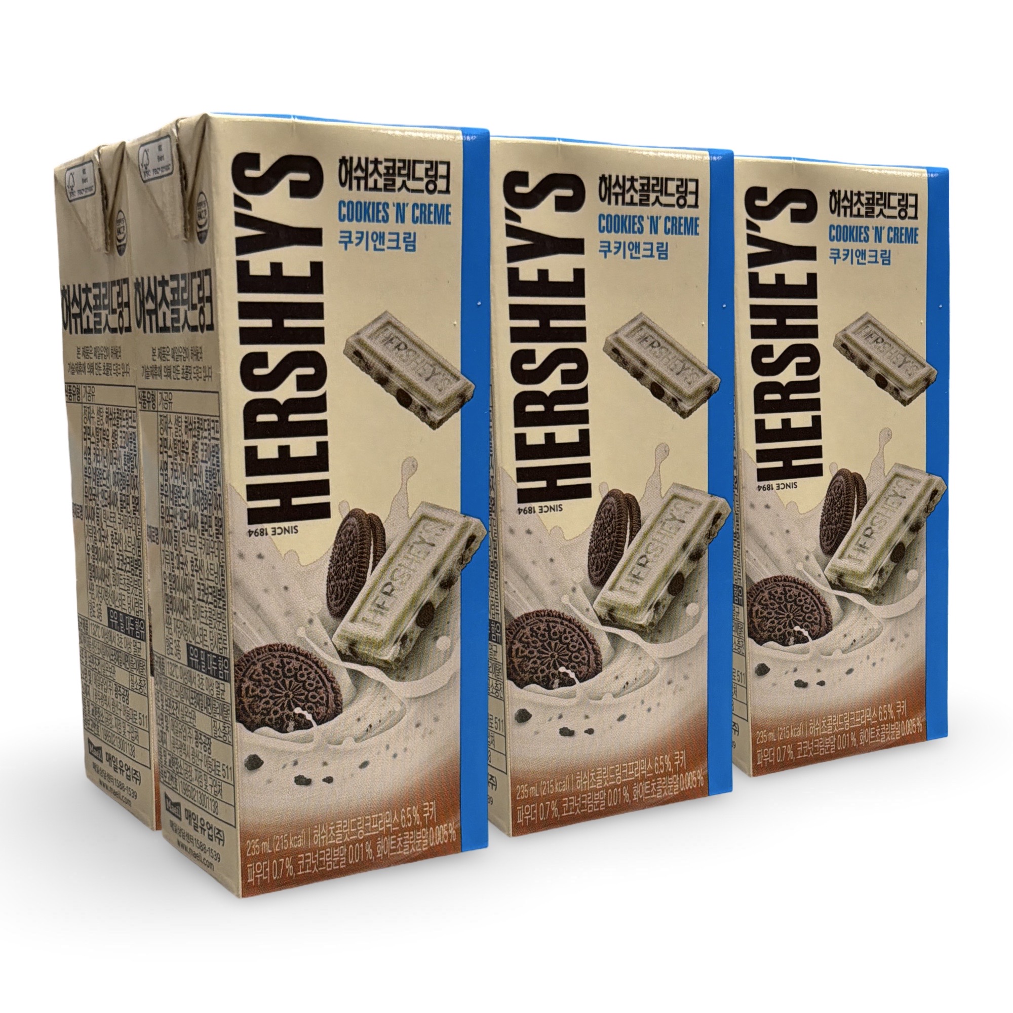 Imported Hershey’s Chocolate Milk Drinks 6 Pack, Original, Cookies N’ Cream or V